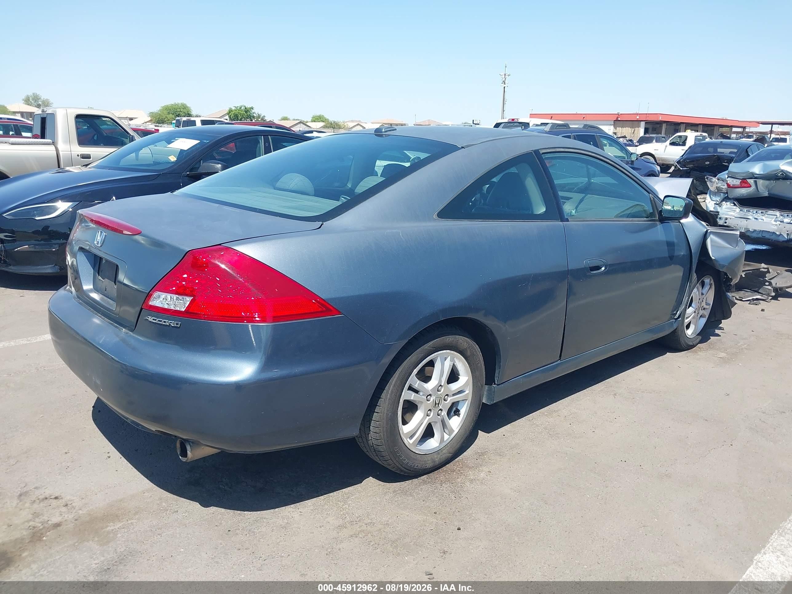 2006 Honda Accord 2.4 Ex Blue vin: 1HGCM717X6A019116