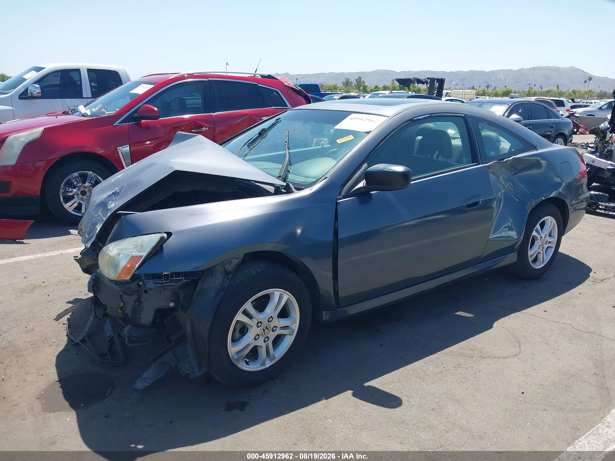 2006 Honda Accord 2.4 Ex Blue vin: 1HGCM717X6A019116