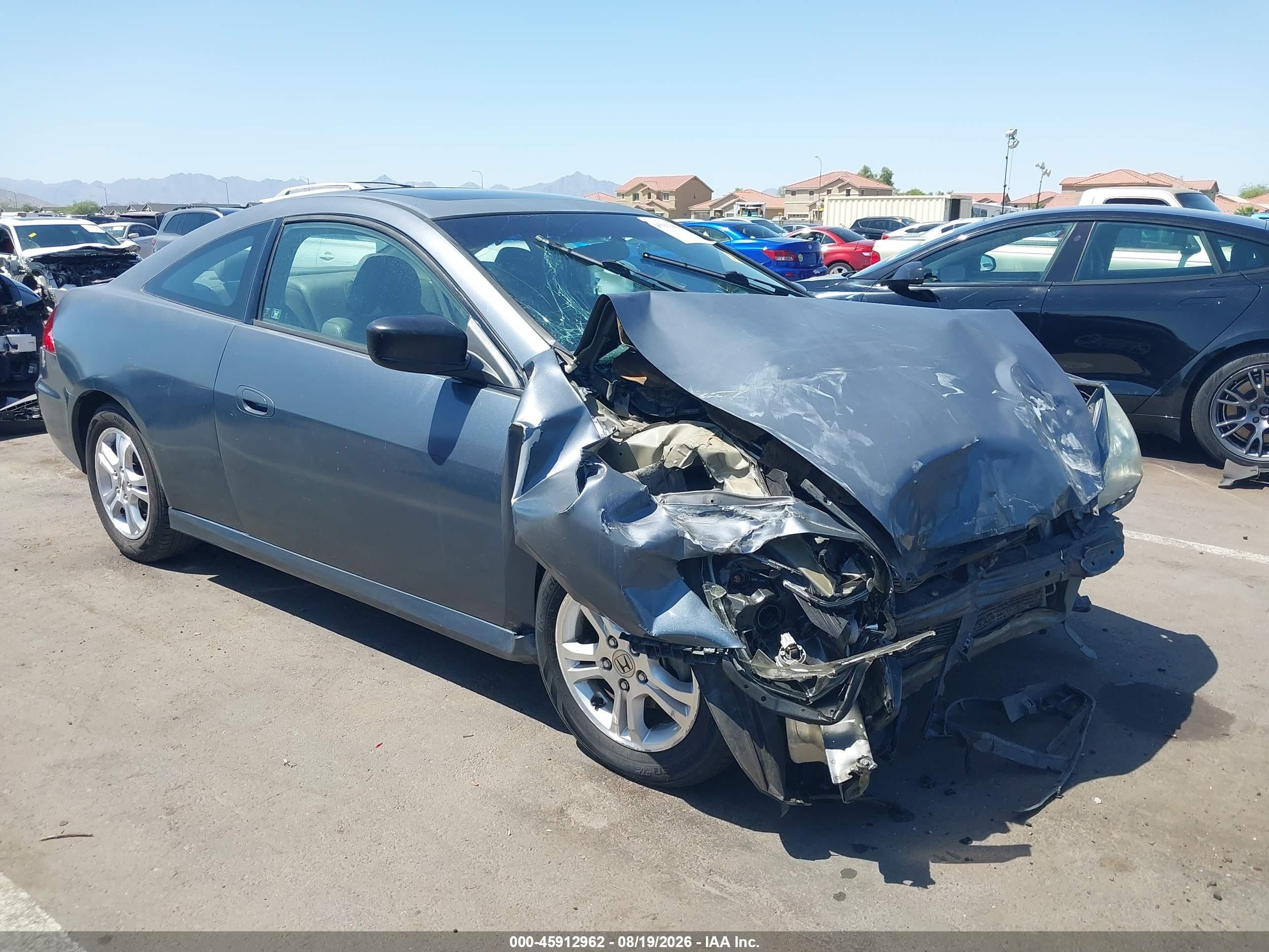 2006 Honda Accord 2.4 Ex Blue vin: 1HGCM717X6A019116