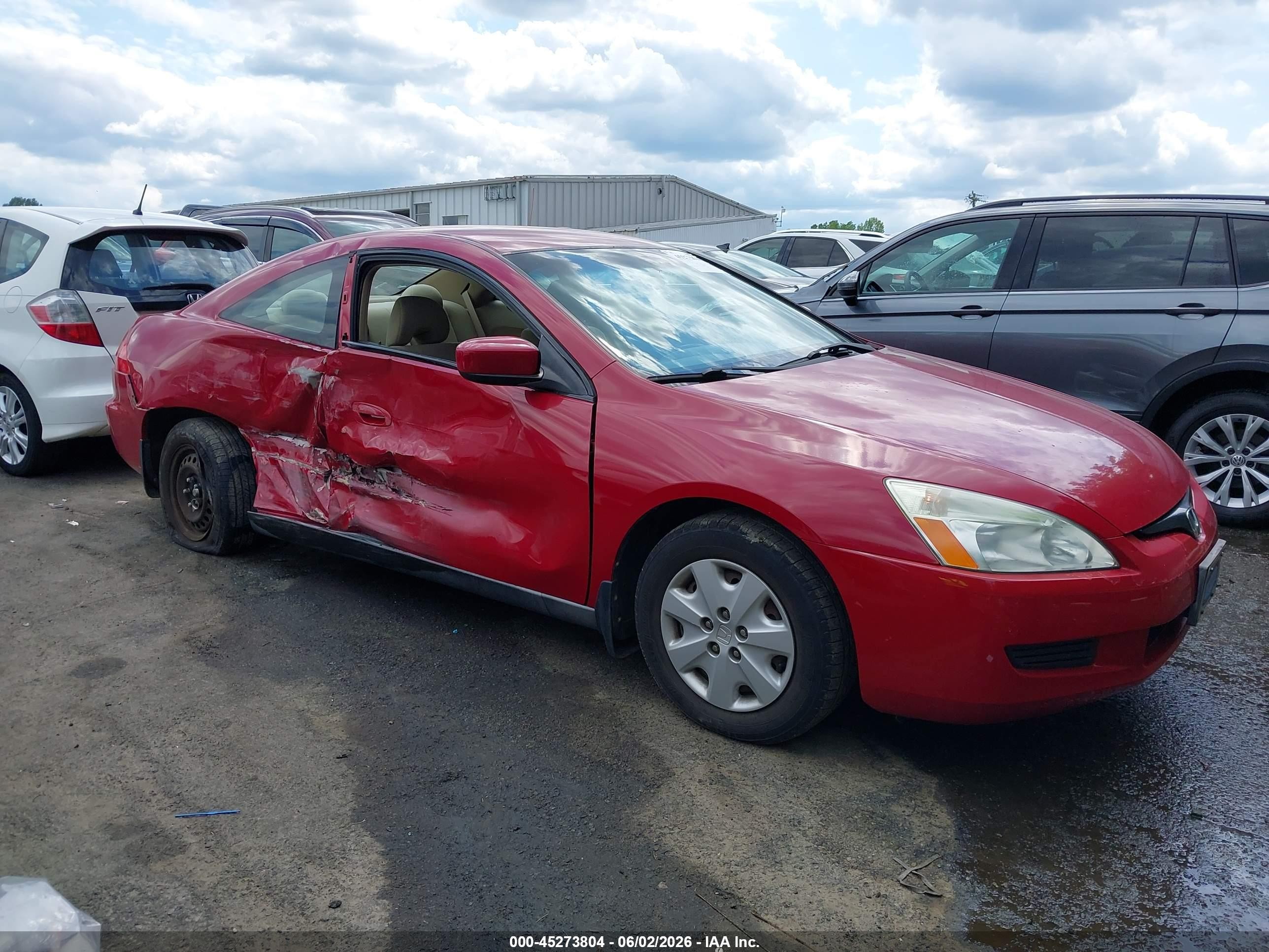 2004 Honda Accord 2.4 Lx Red vin: 1HGCM72234A026859