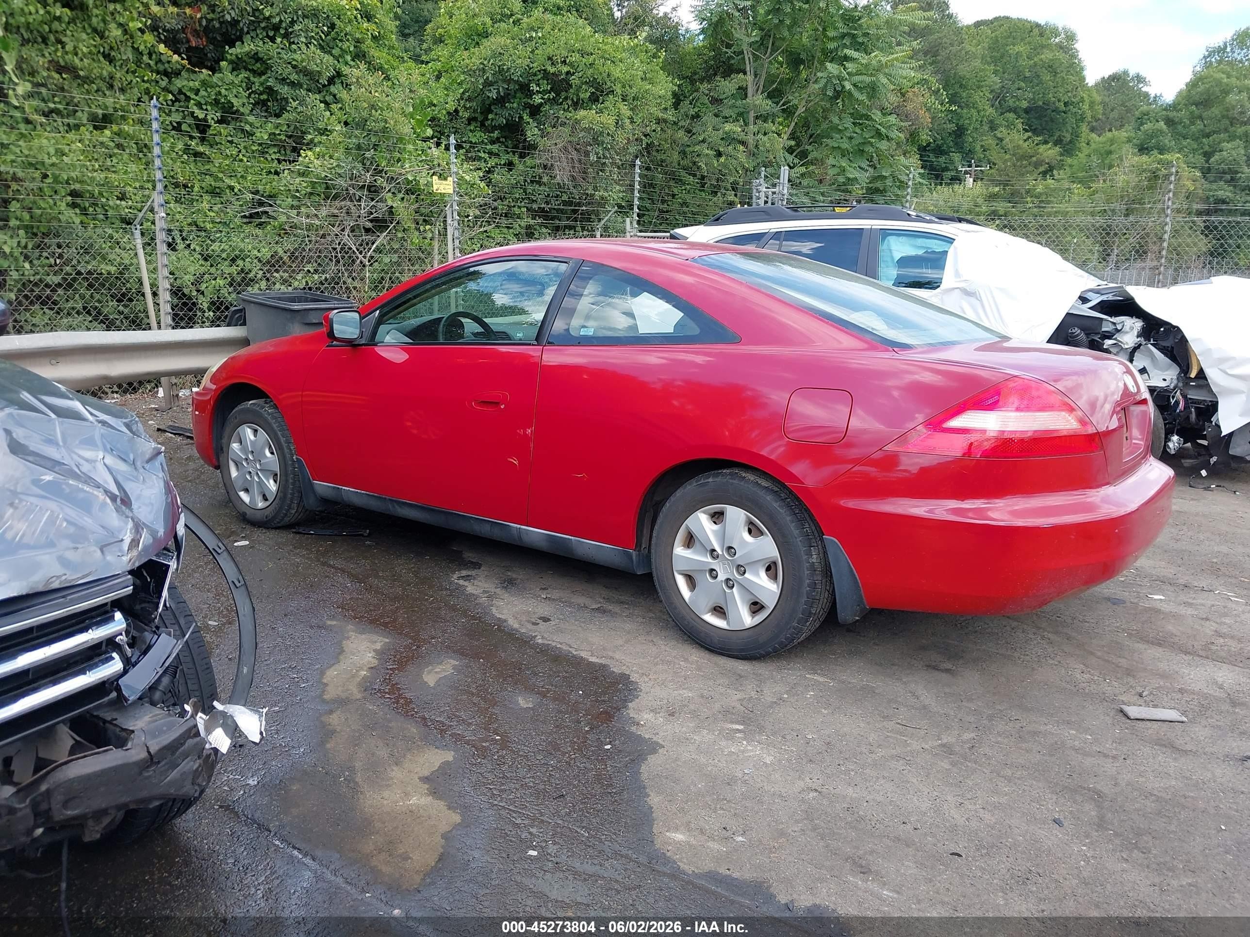 2004 Honda Accord 2.4 Lx Red vin: 1HGCM72234A026859