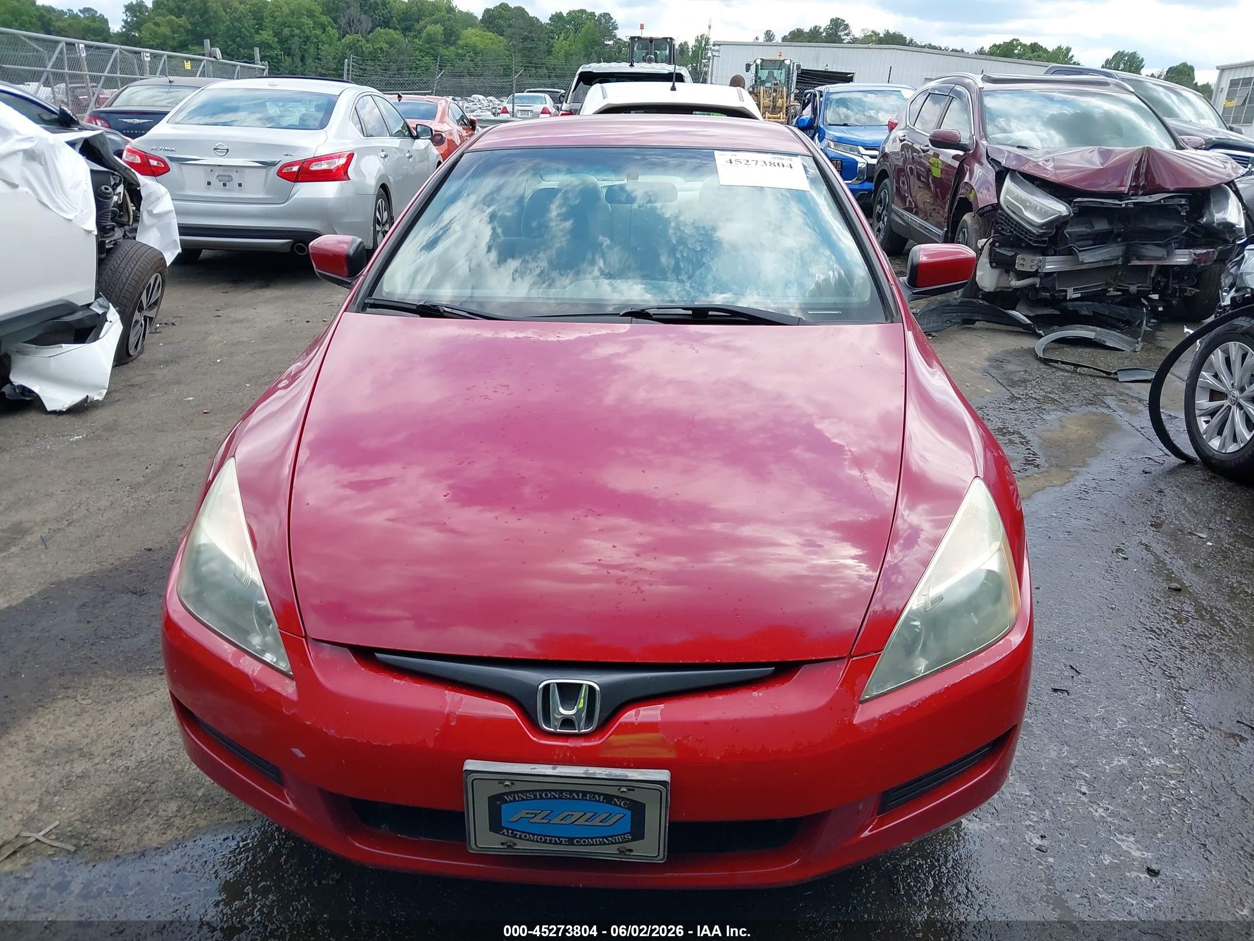 2004 Honda Accord 2.4 Lx Red vin: 1HGCM72234A026859