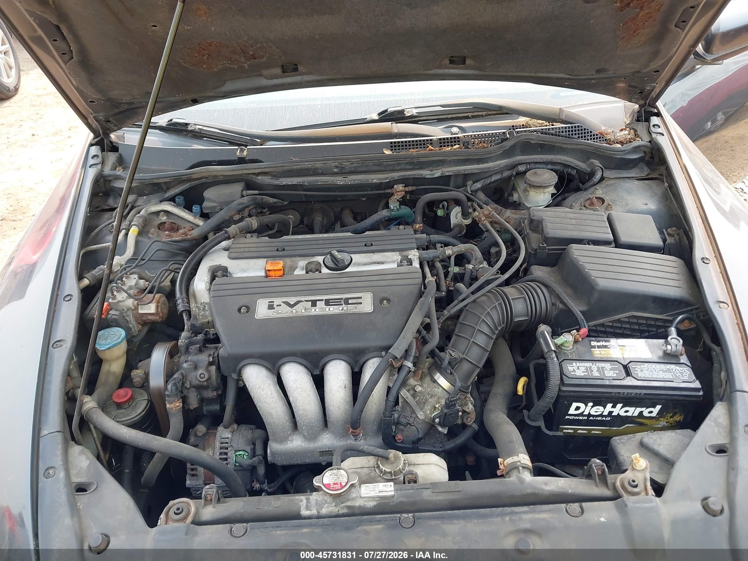 2004 Honda Accord 2.4 Lx Синий vin: 1HGCM72244A018298