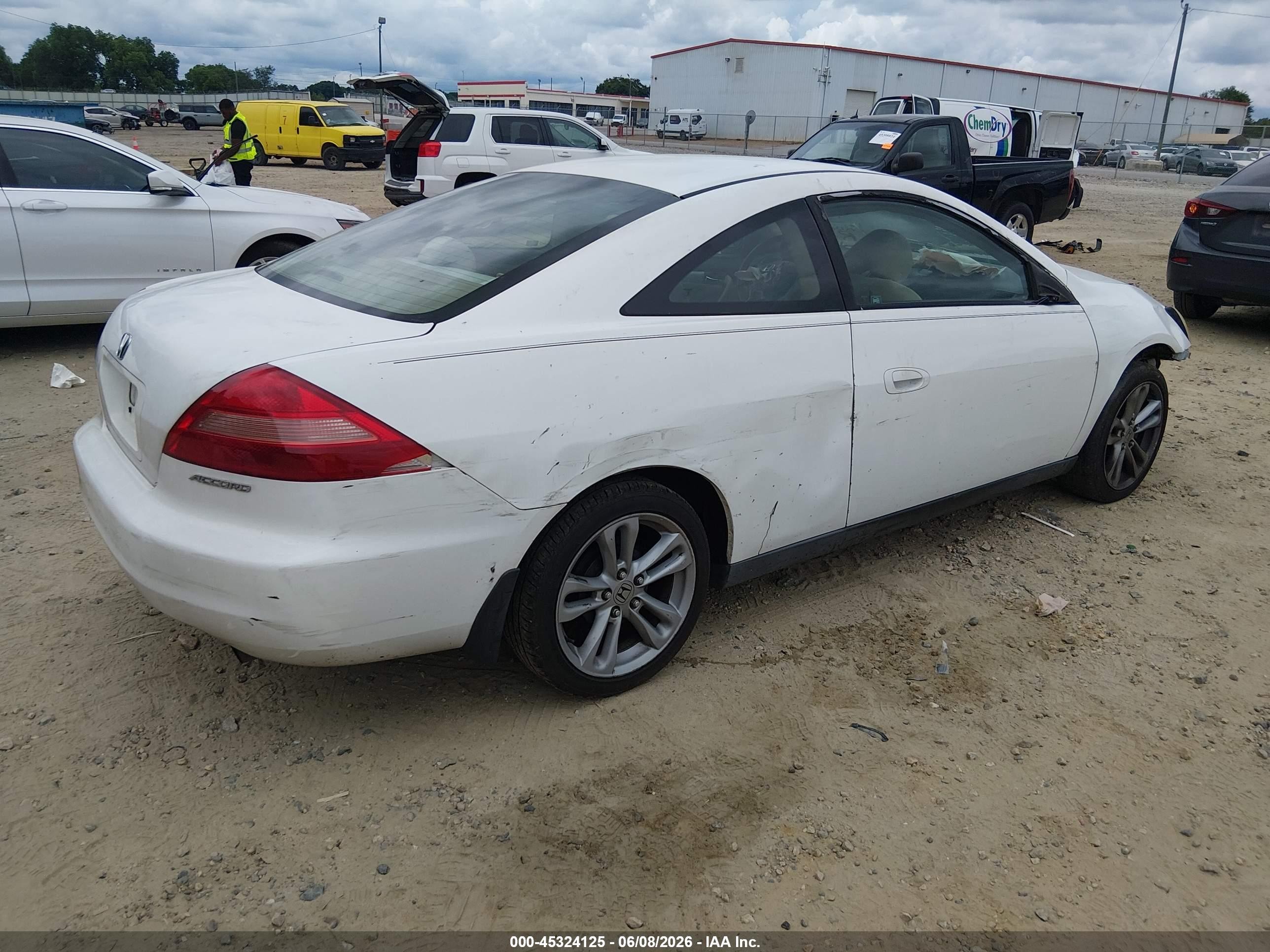 2003 Honda Accord 2.4 Lx White vin: 1HGCM722X3A016313