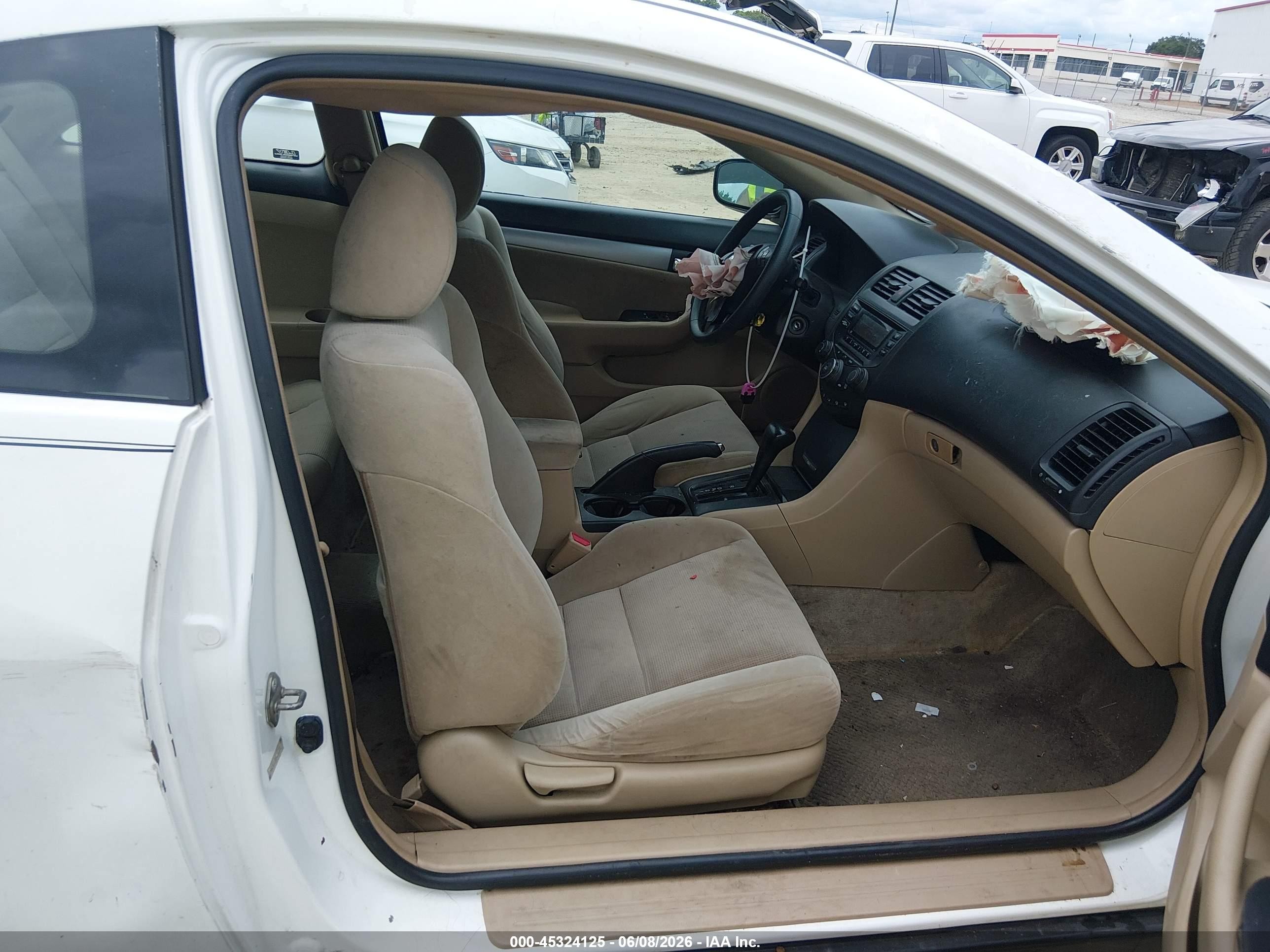 2003 Honda Accord 2.4 Lx White vin: 1HGCM722X3A016313