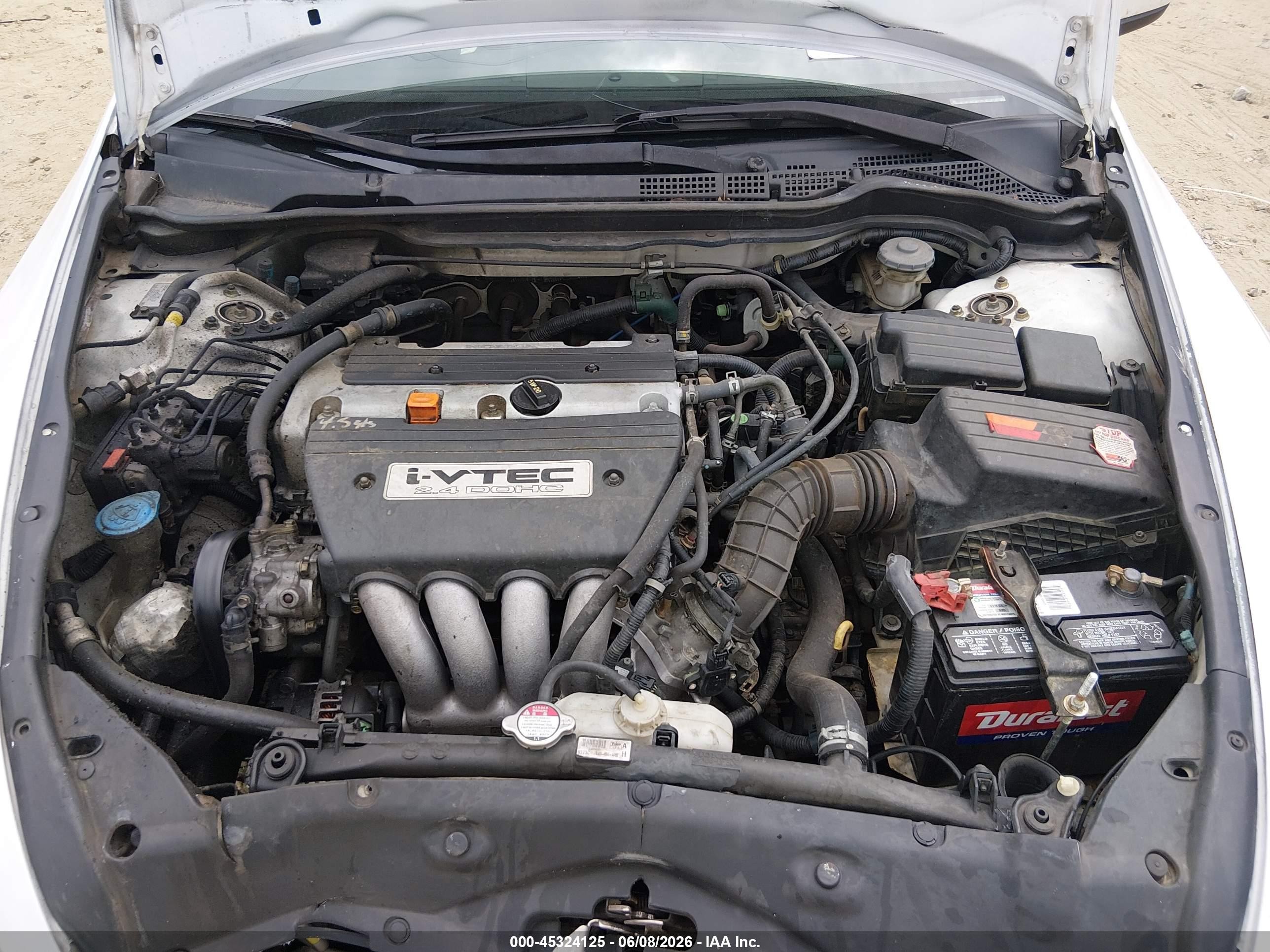 2003 Honda Accord 2.4 Lx White vin: 1HGCM722X3A016313