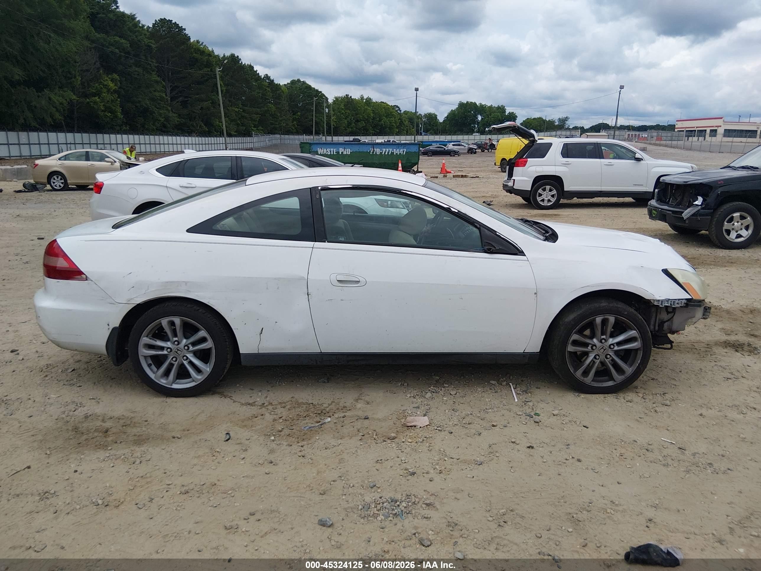 2003 Honda Accord 2.4 Lx White vin: 1HGCM722X3A016313