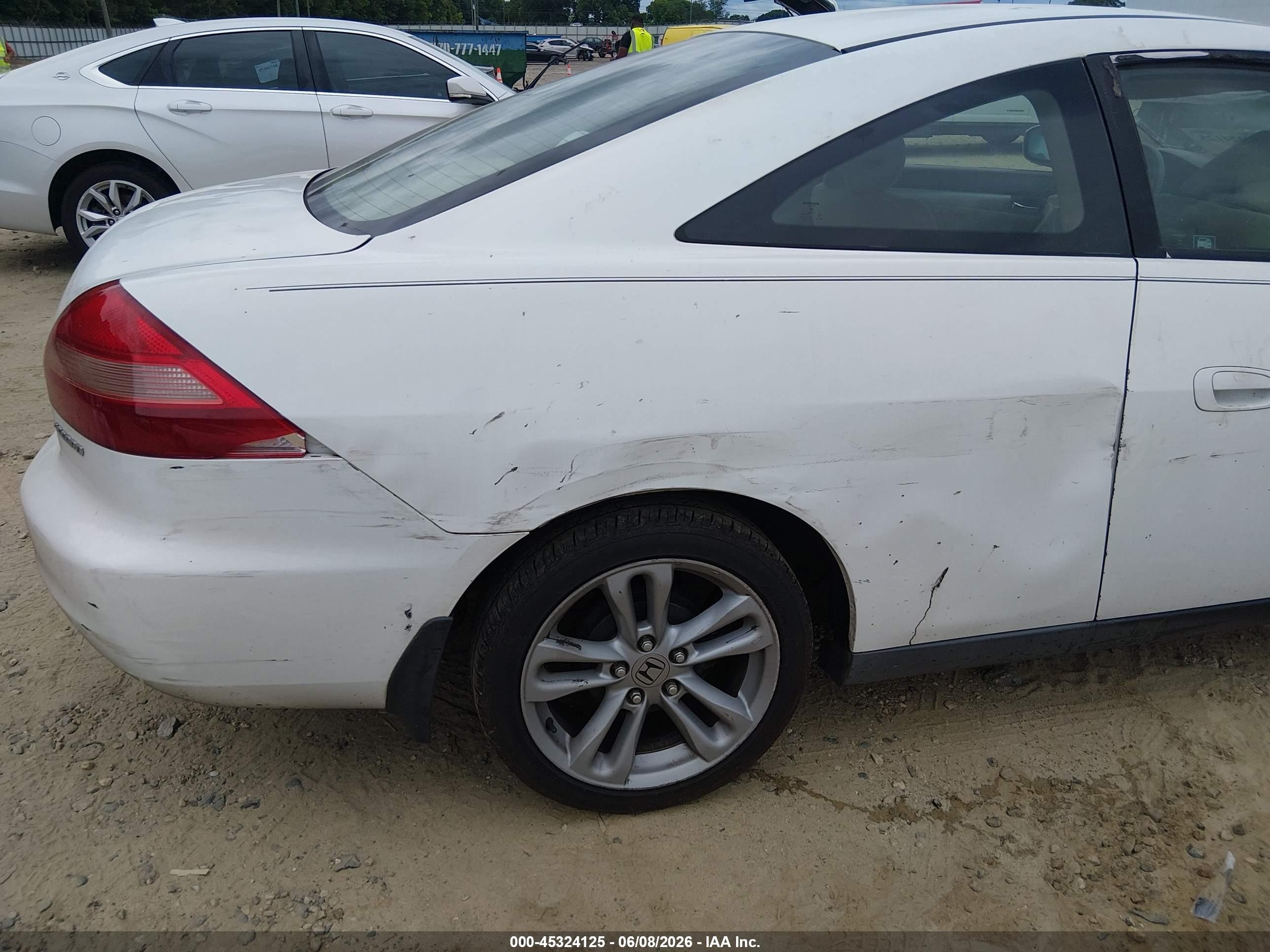 2003 Honda Accord 2.4 Lx White vin: 1HGCM722X3A016313