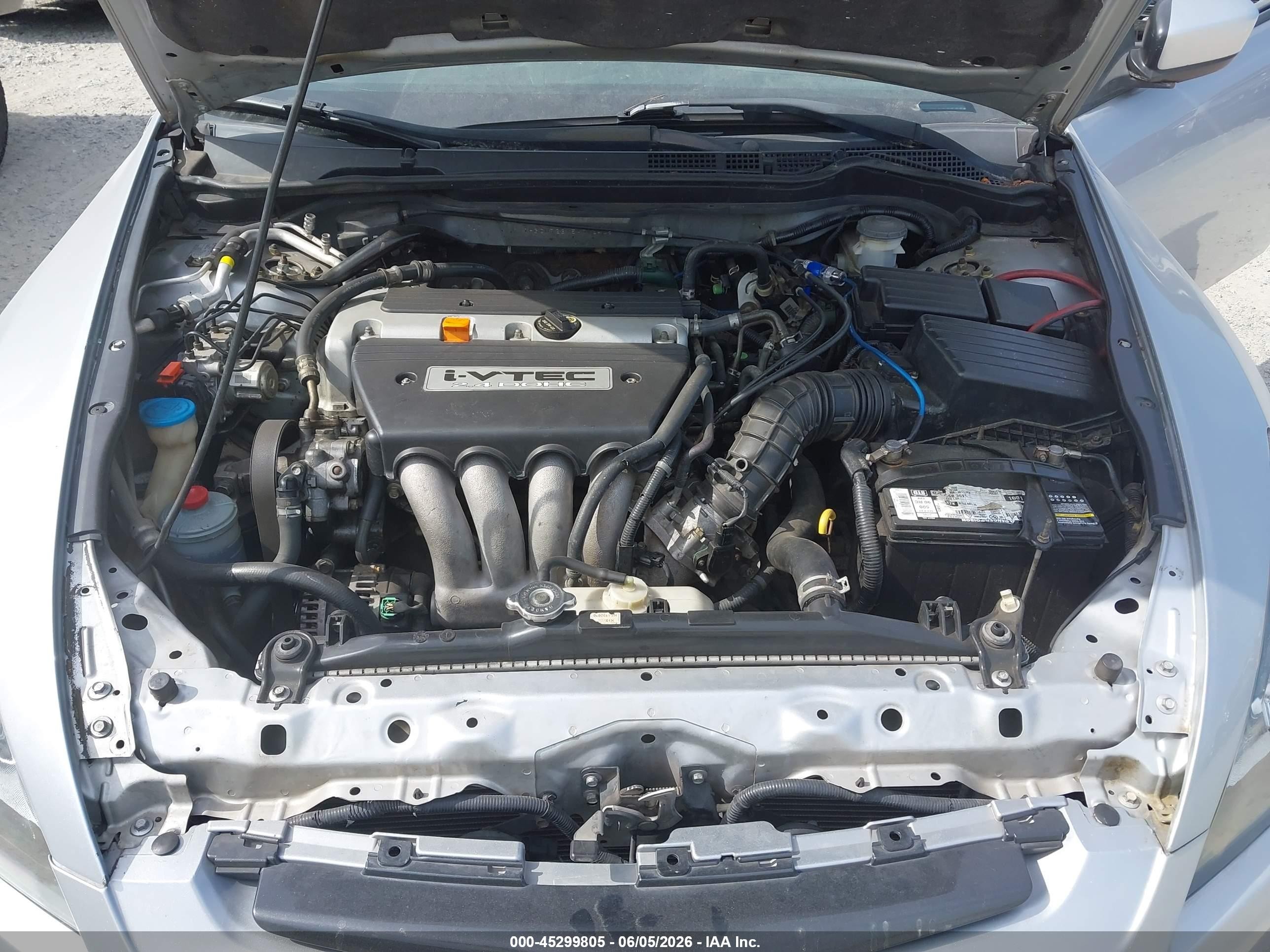 2005 Honda Accord 2.4 Lx Silver vin: 1HGCM72315A012405