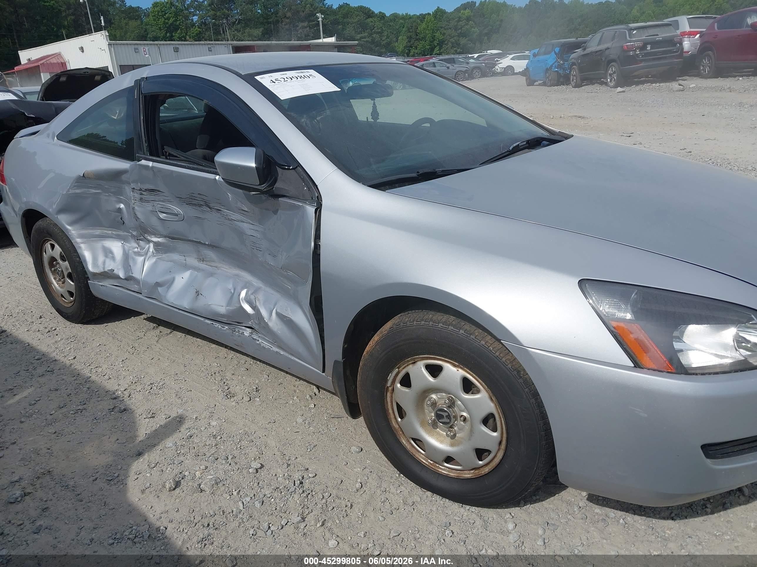 2005 Honda Accord 2.4 Lx Silver vin: 1HGCM72315A012405