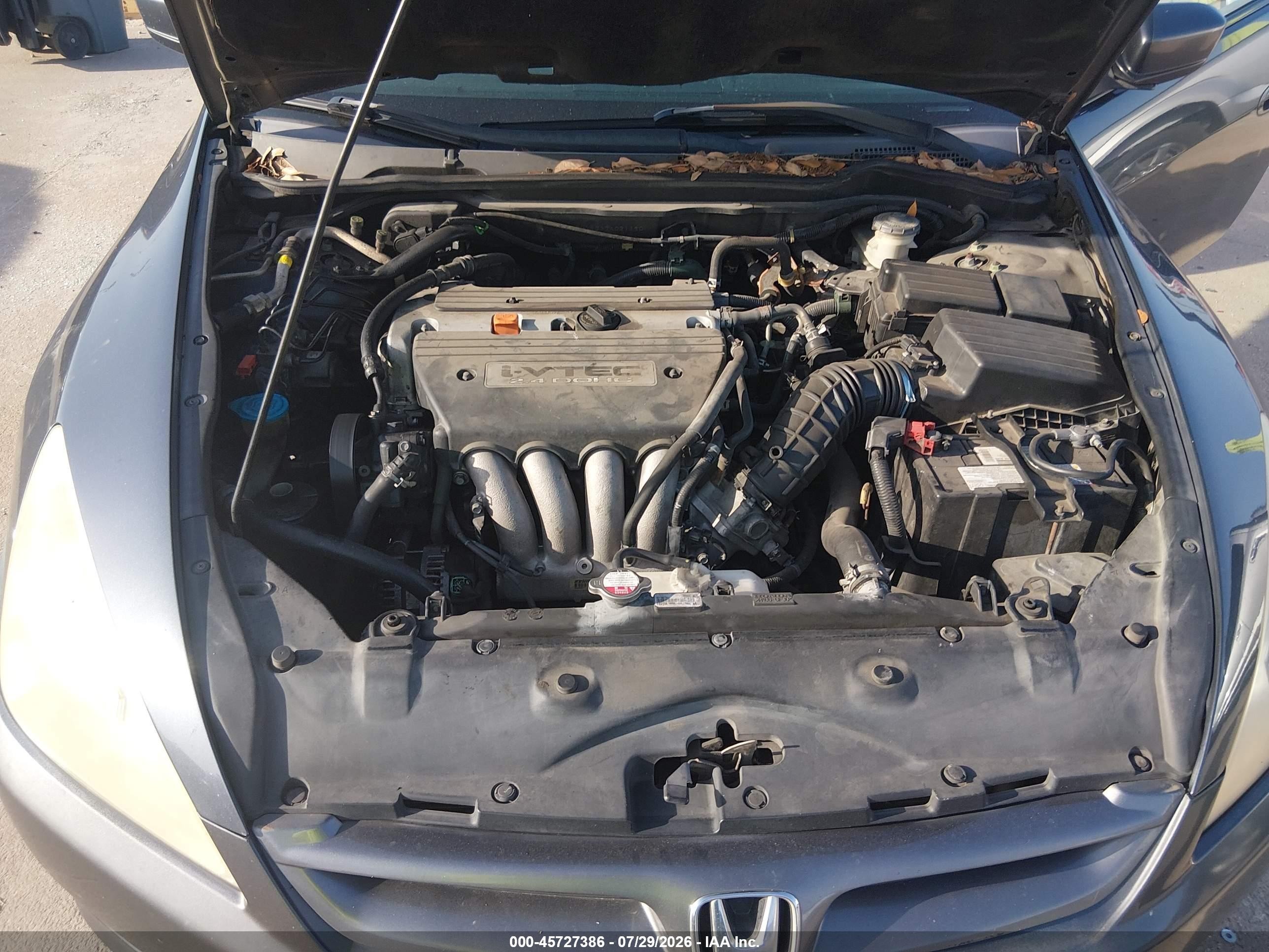 2007 Honda Accord 2.4 Lx Gray vin: 1HGCM72337A021190