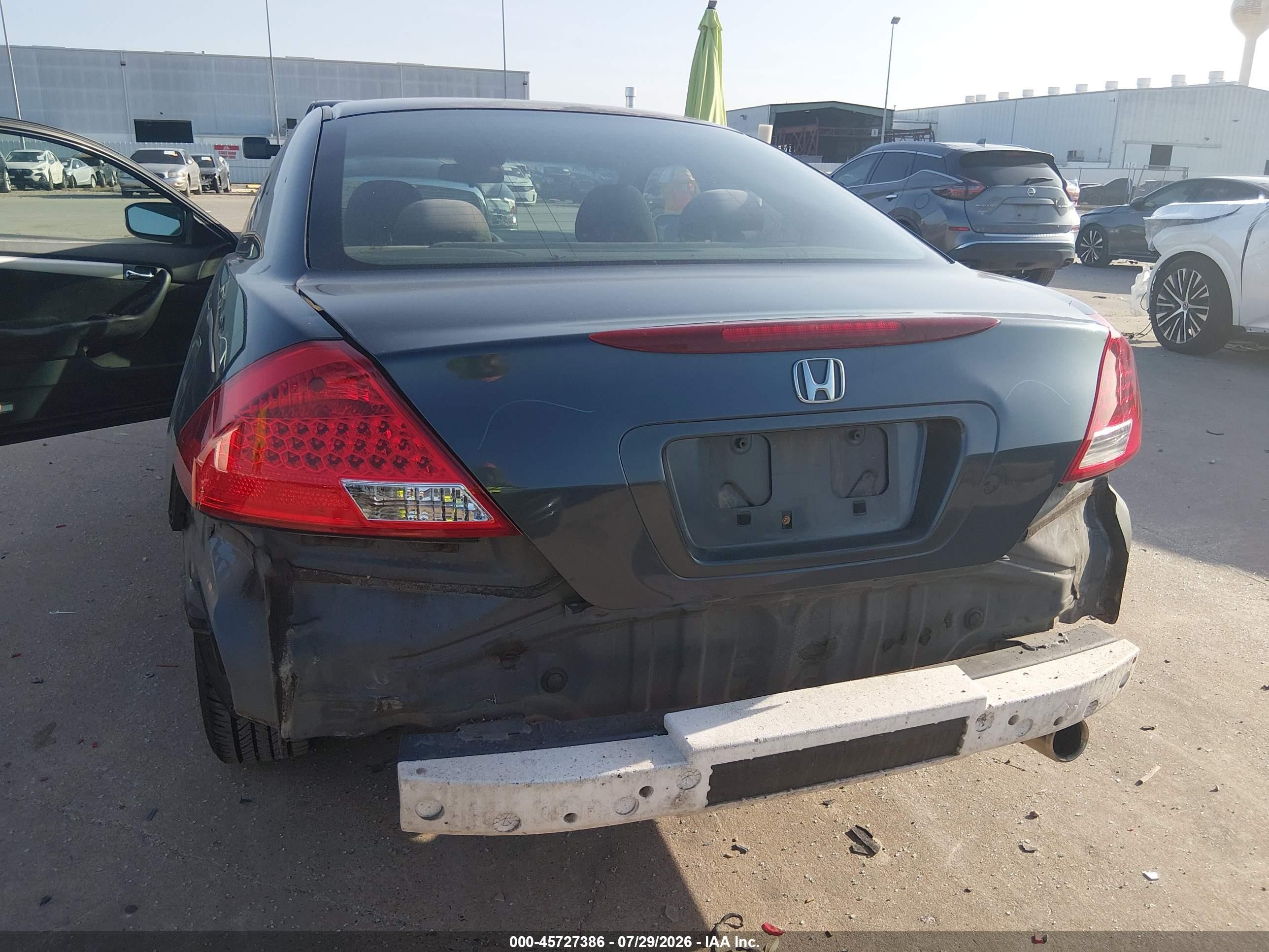 2007 Honda Accord 2.4 Lx Gray vin: 1HGCM72337A021190