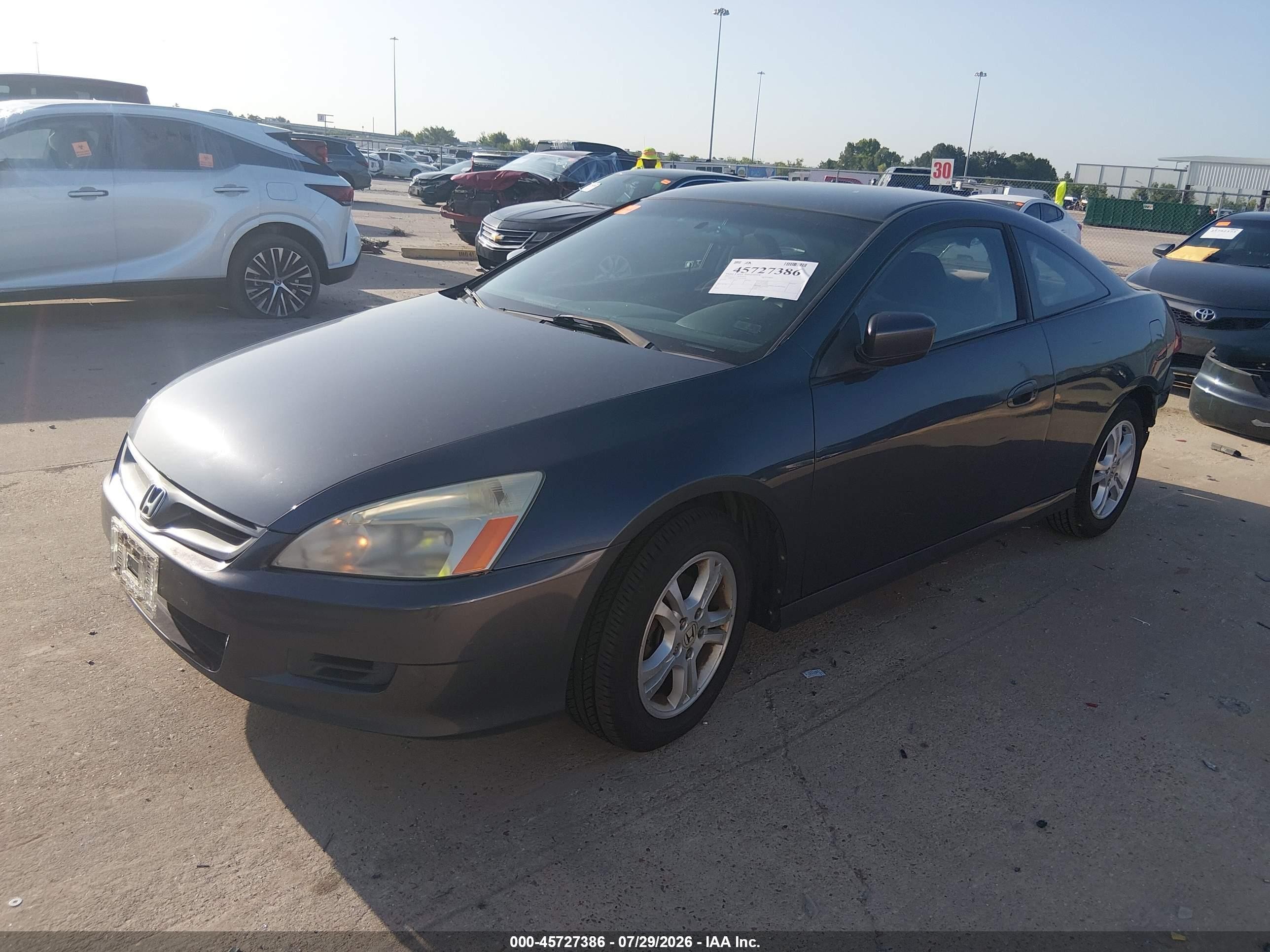 2007 Honda Accord 2.4 Lx Gray vin: 1HGCM72337A021190