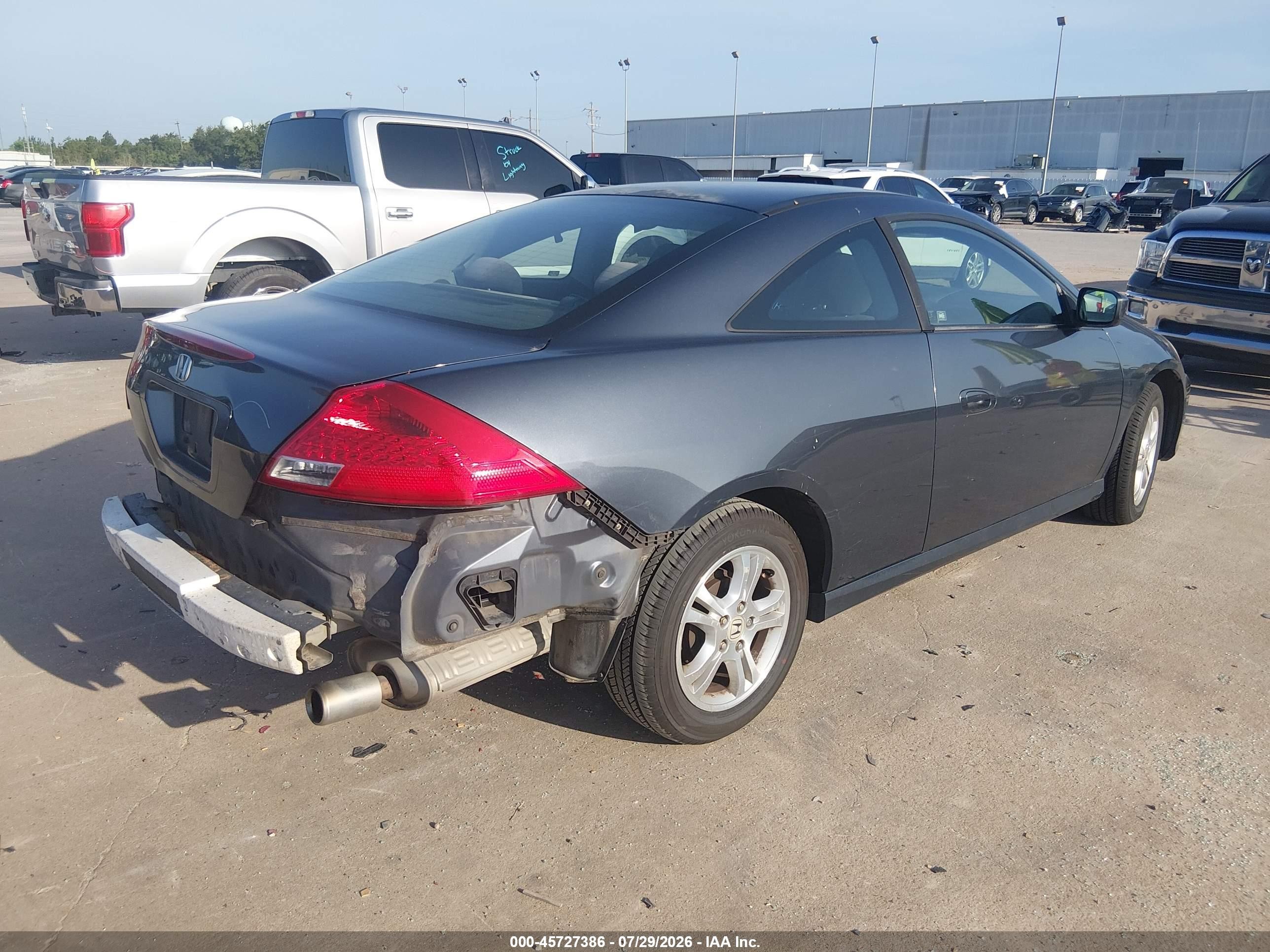 2007 Honda Accord 2.4 Lx Gray vin: 1HGCM72337A021190