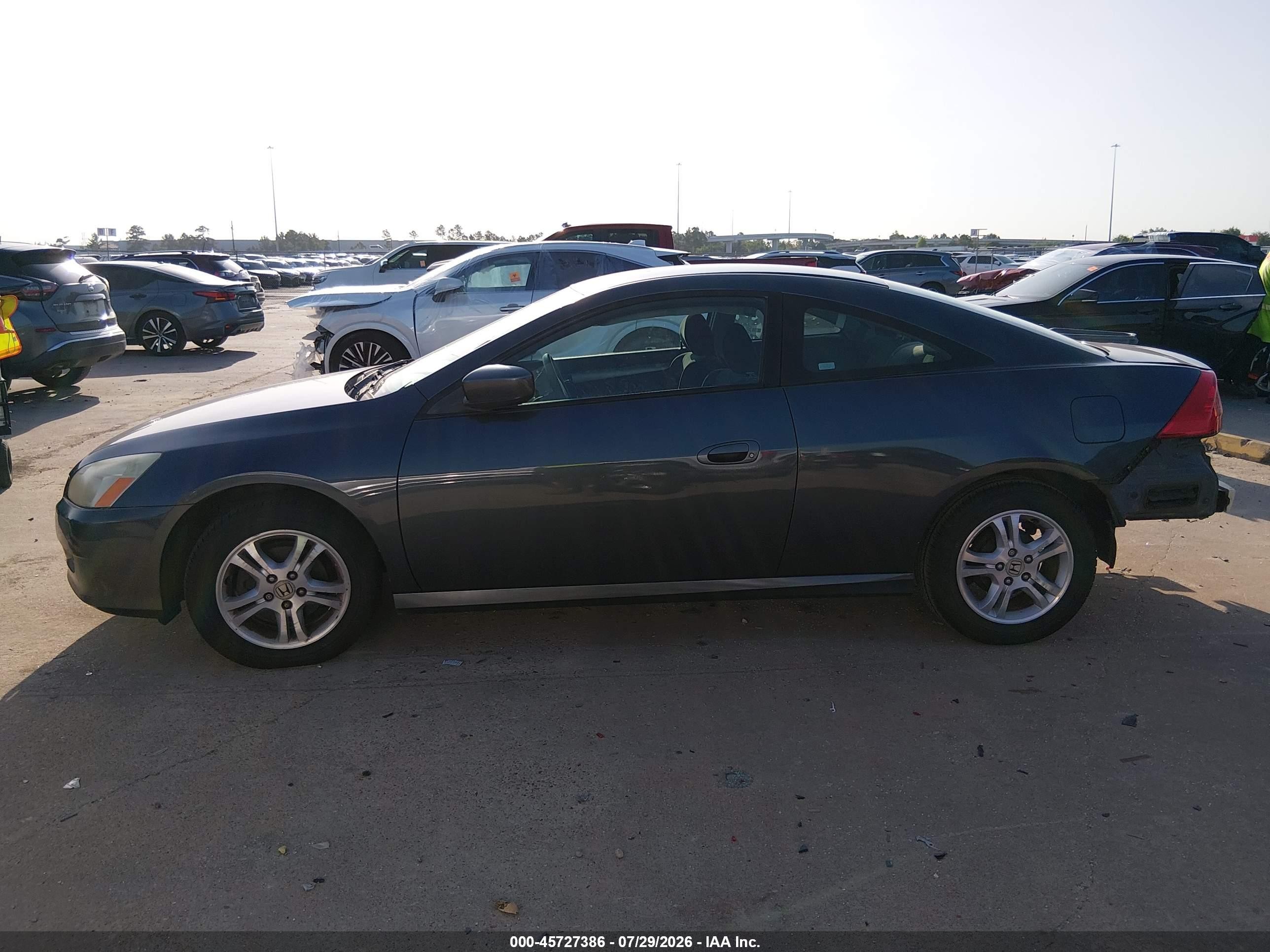 2007 Honda Accord 2.4 Lx Gray vin: 1HGCM72337A021190