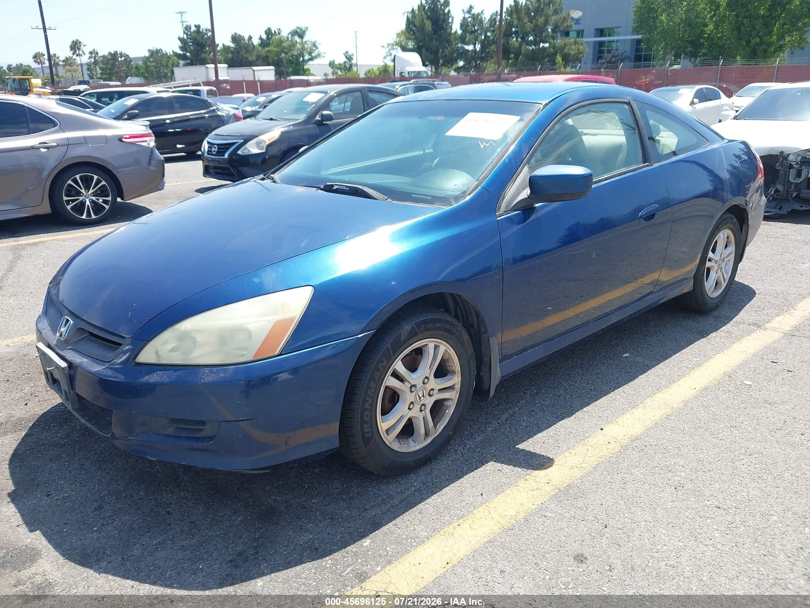 2006 Honda Accord 2.4 Lx Blue vin: 1HGCM72346A009595