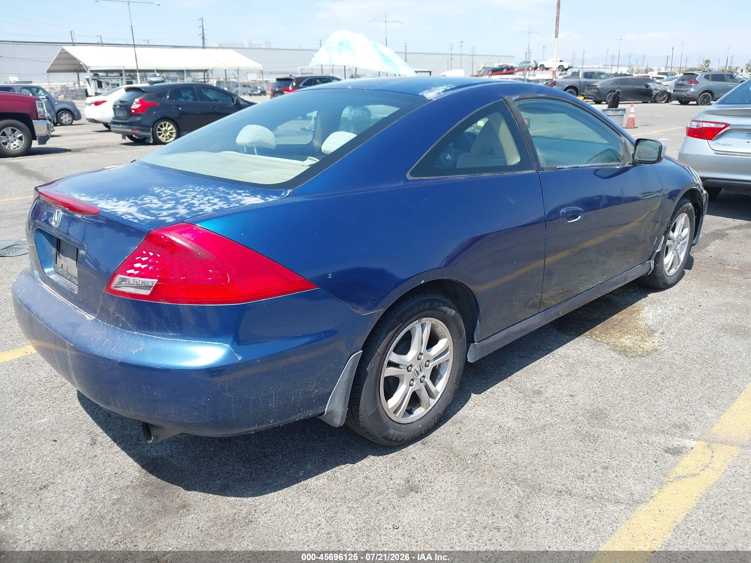 2006 Honda Accord 2.4 Lx Blue vin: 1HGCM72346A009595