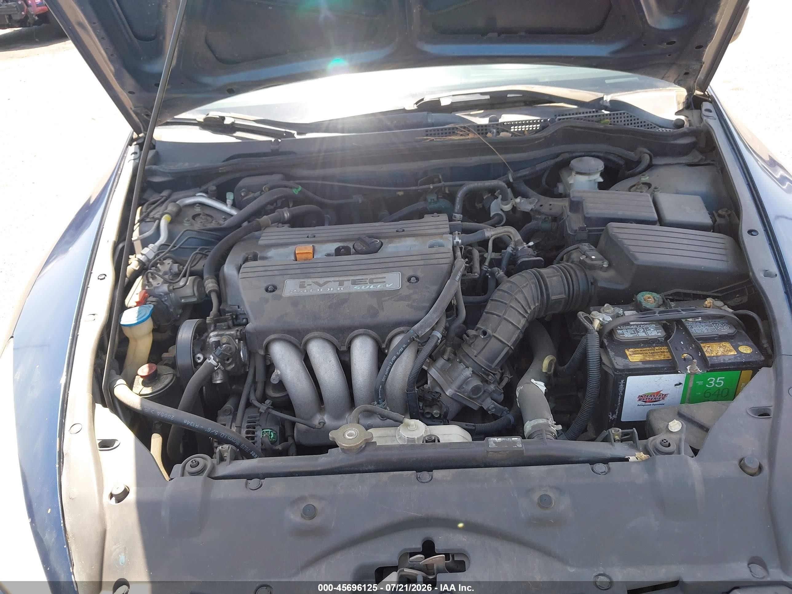 2006 Honda Accord 2.4 Lx Blue vin: 1HGCM72346A009595