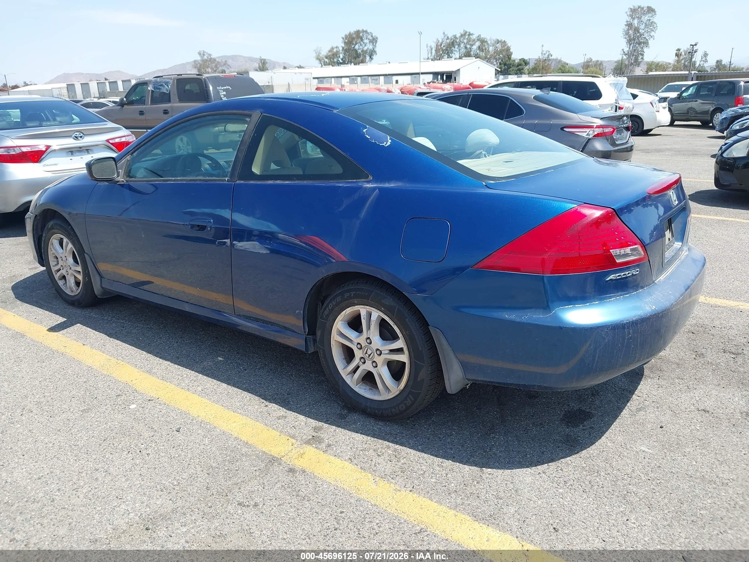 2006 Honda Accord 2.4 Lx Blue vin: 1HGCM72346A009595