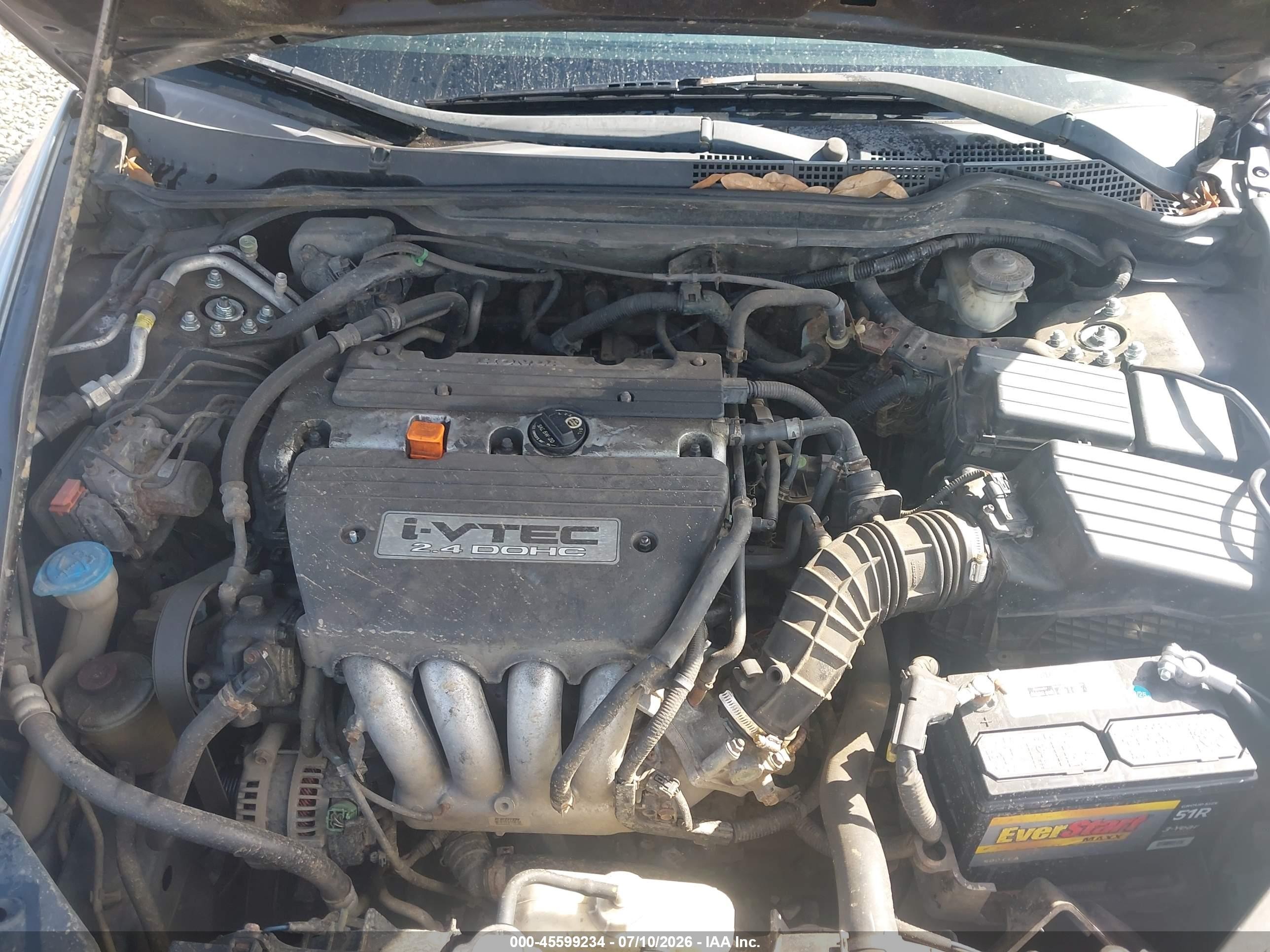 2007 Honda Accord 2.4 Lx Silver vin: 1HGCM72377A019247