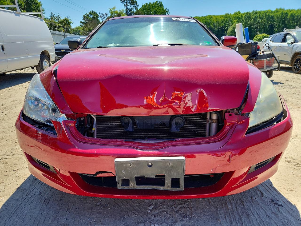 2007 Honda Accord Lx Red vin: 1HGCM72387A012727