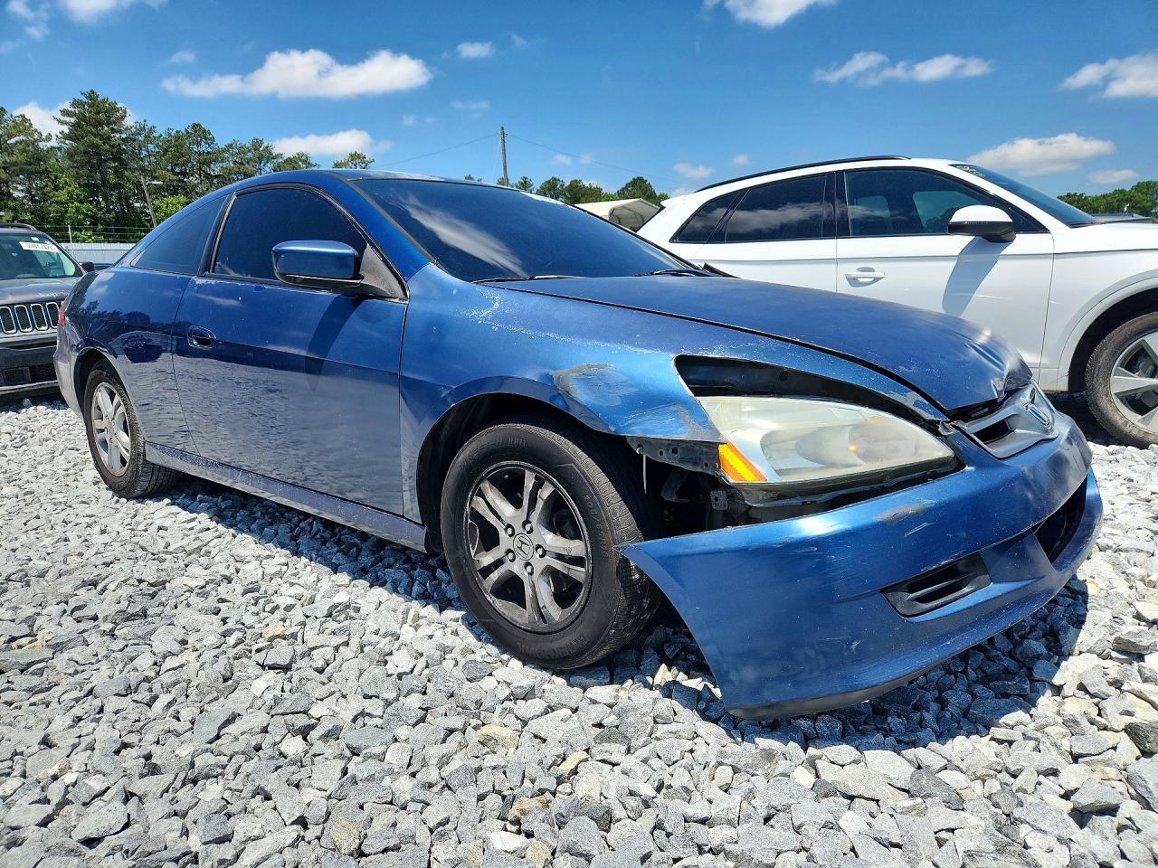 2007 Honda Accord Lx Blue vin: 1HGCM72397A011179