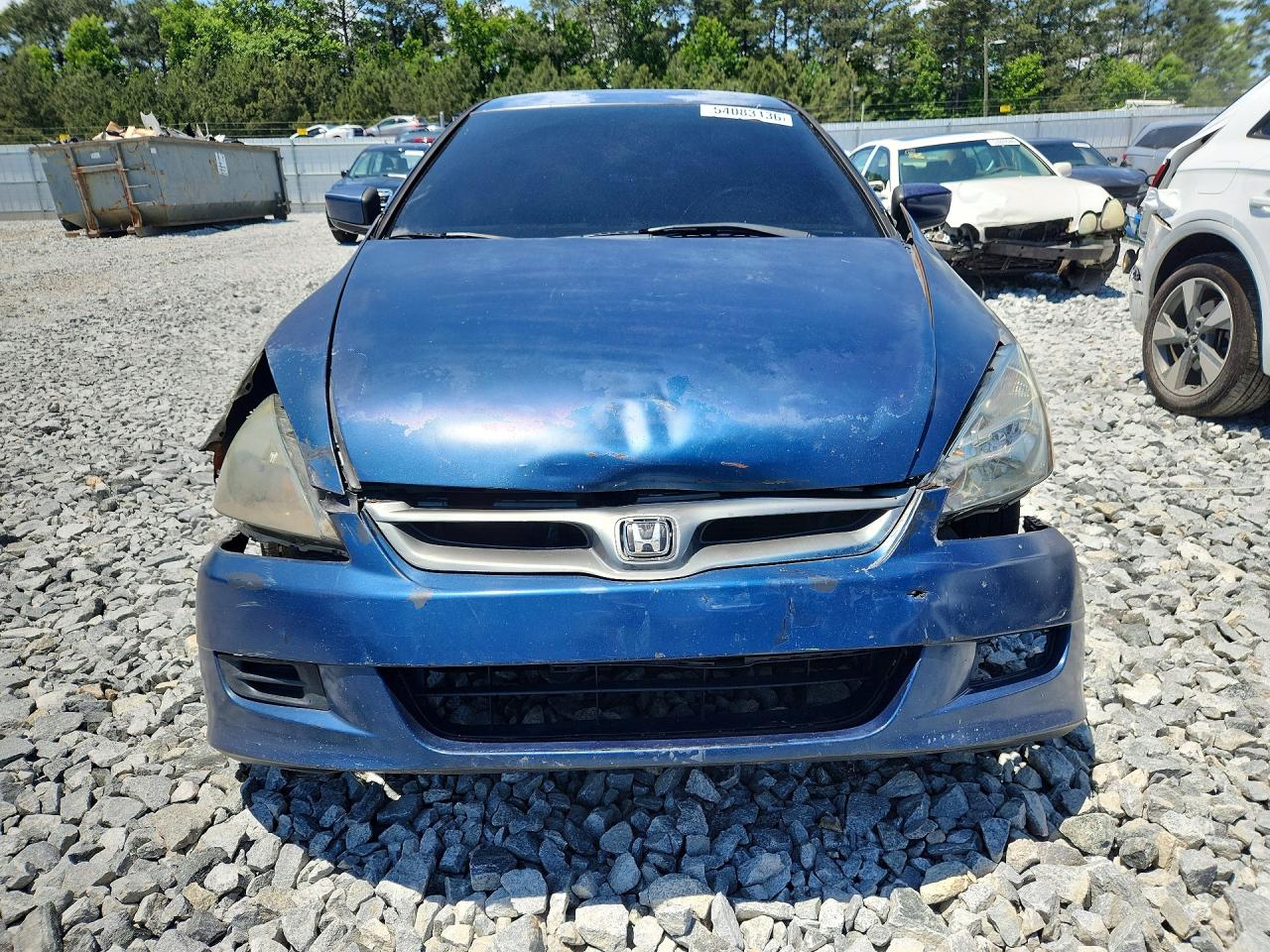 2007 Honda Accord Lx Blue vin: 1HGCM72397A011179