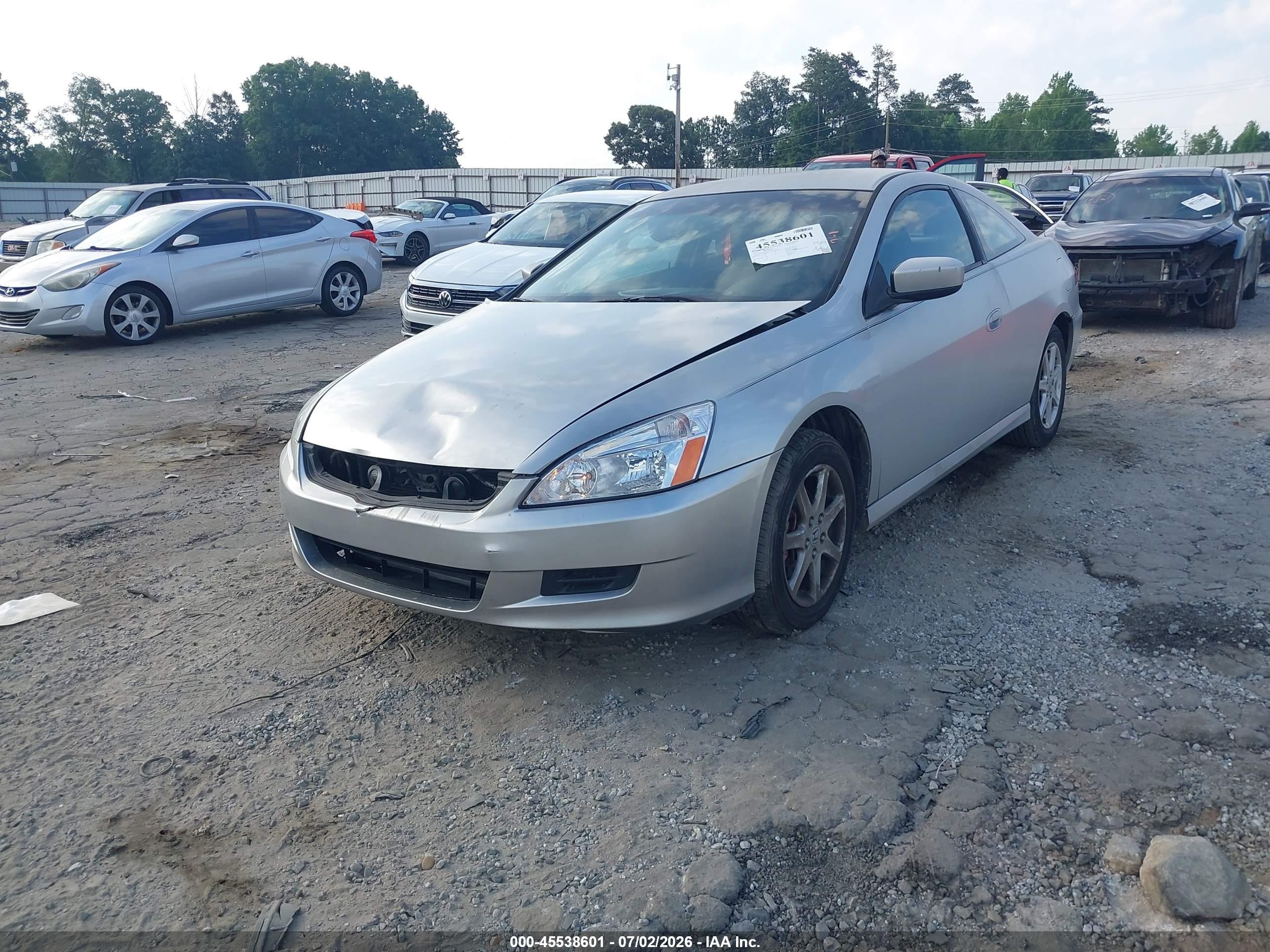 2007 Honda Accord 2.4 Lx Gray vin: 1HGCM723X7A021316