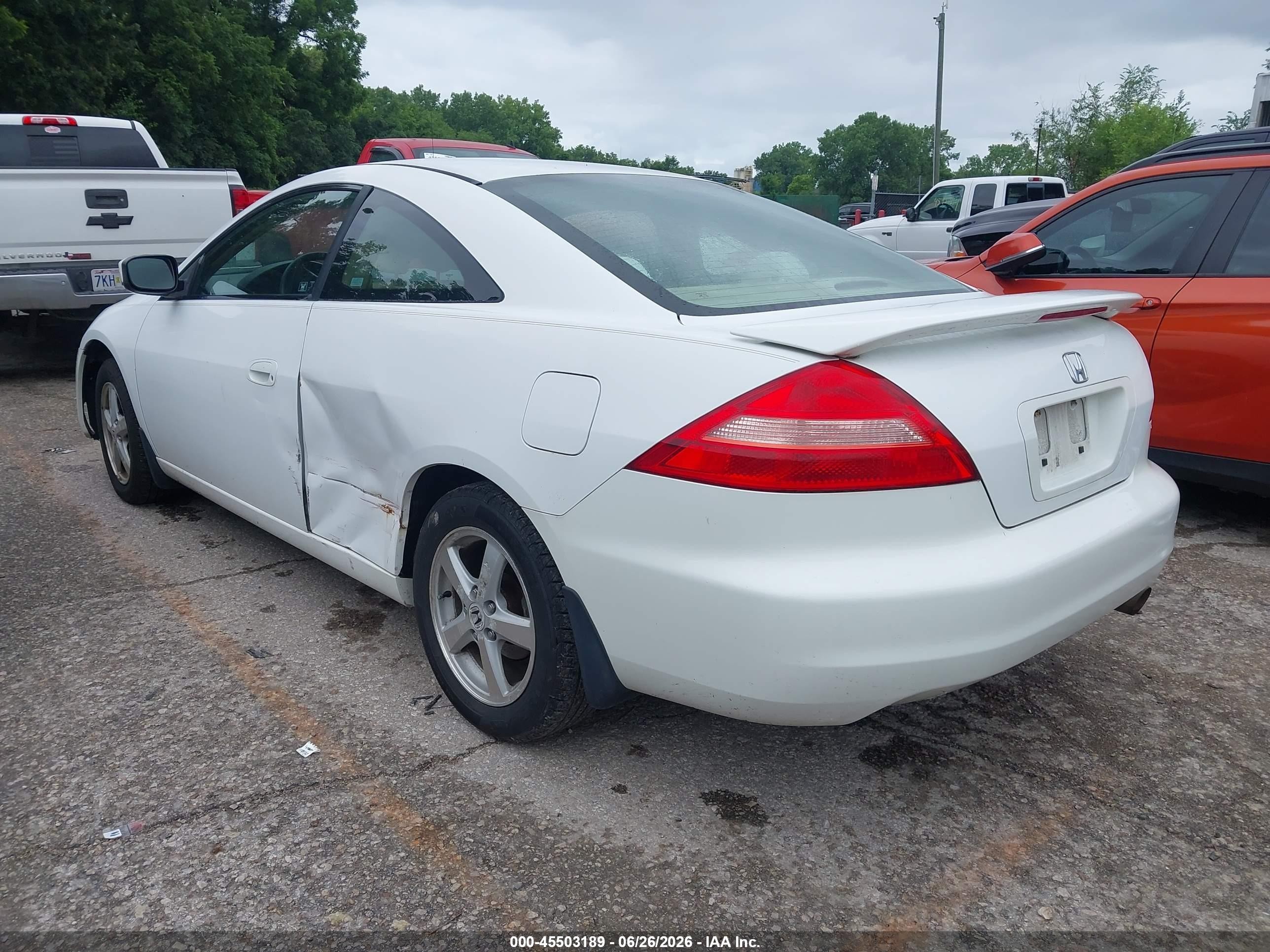 2003 Honda Accord 2.4 Ex White vin: 1HGCM72603A018588