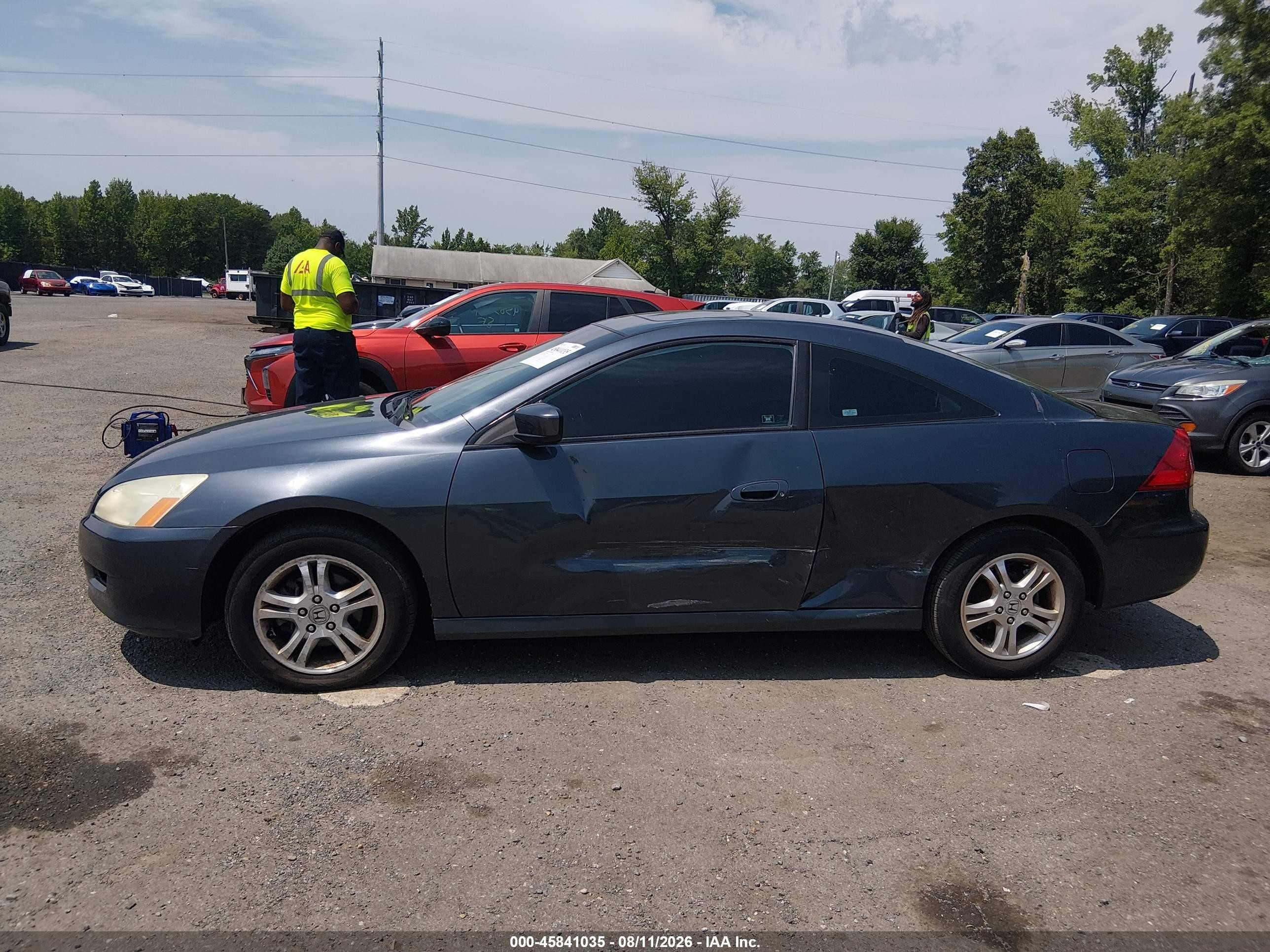 2007 Honda Accord 2.4 Ex Gray vin: 1HGCM72607A010688