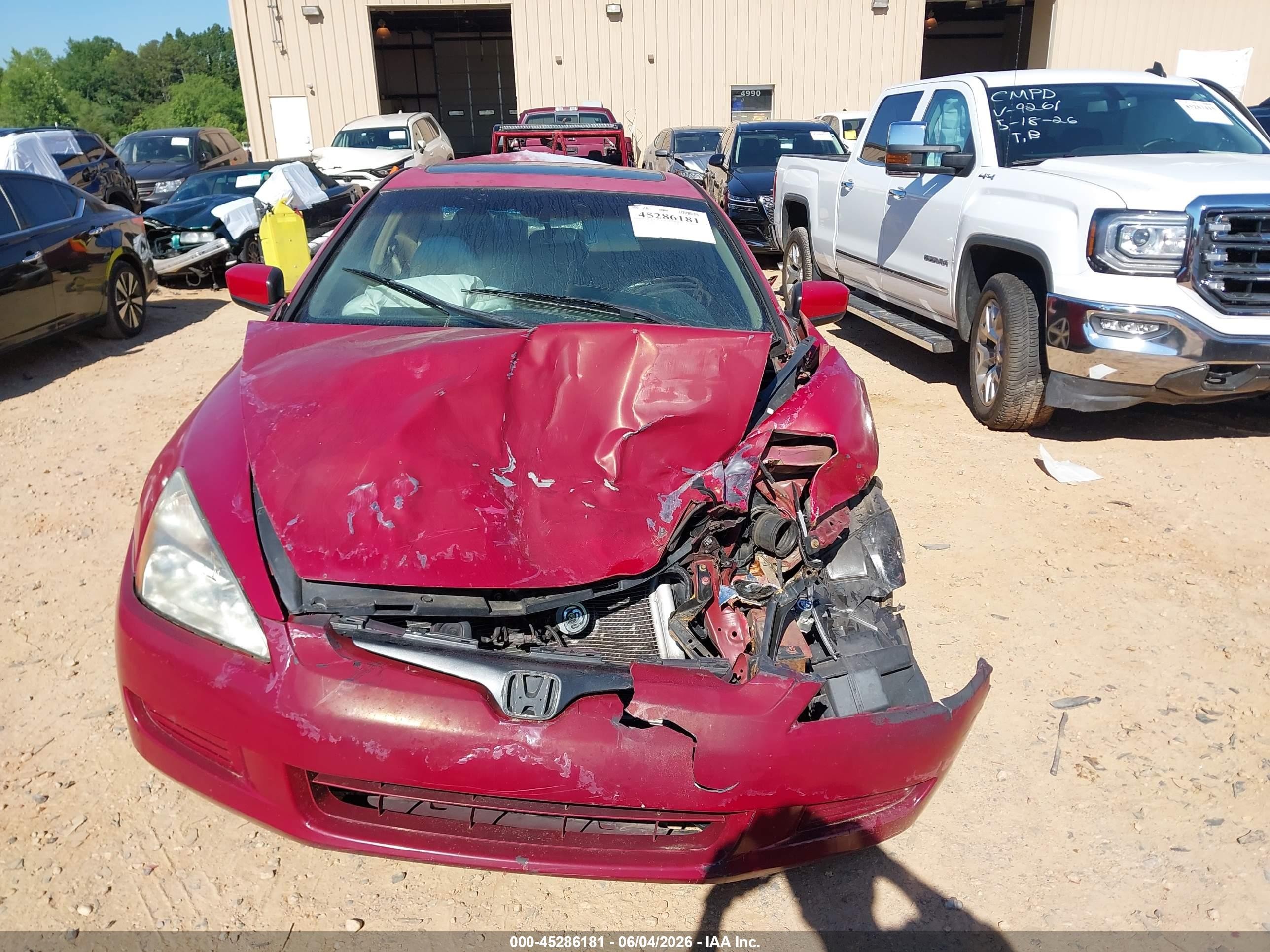2003 Honda Accord 2.4 Ex Red vin: 1HGCM72623A030239