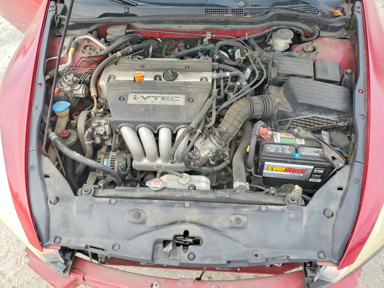 2004 Honda Accord Ex Red vin: 1HGCM72624A002040