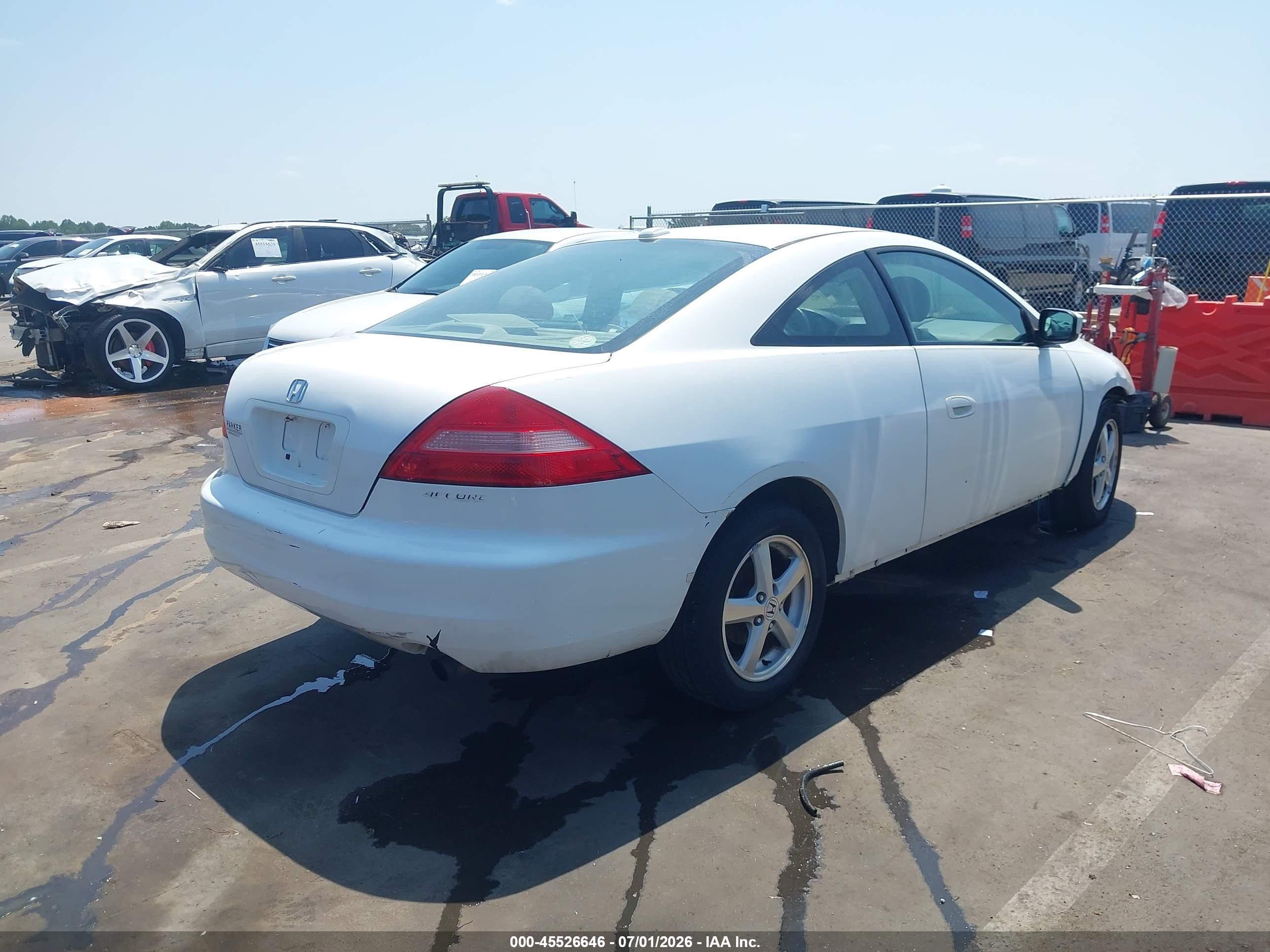 2004 Honda Accord 2.4 Ex White vin: 1HGCM72624A020828