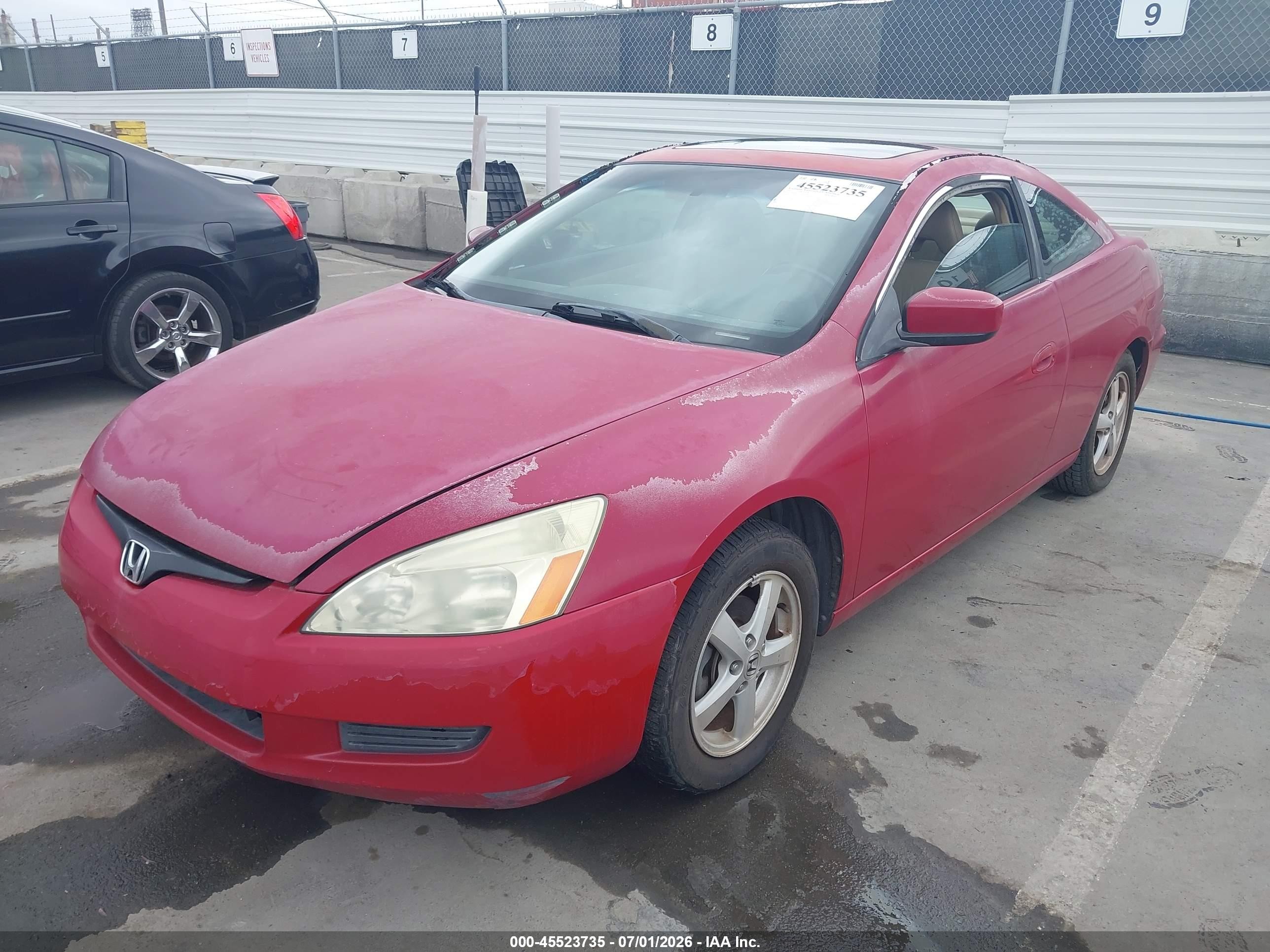 2005 Honda Accord 2.4 Ex Red vin: 1HGCM72625A003738