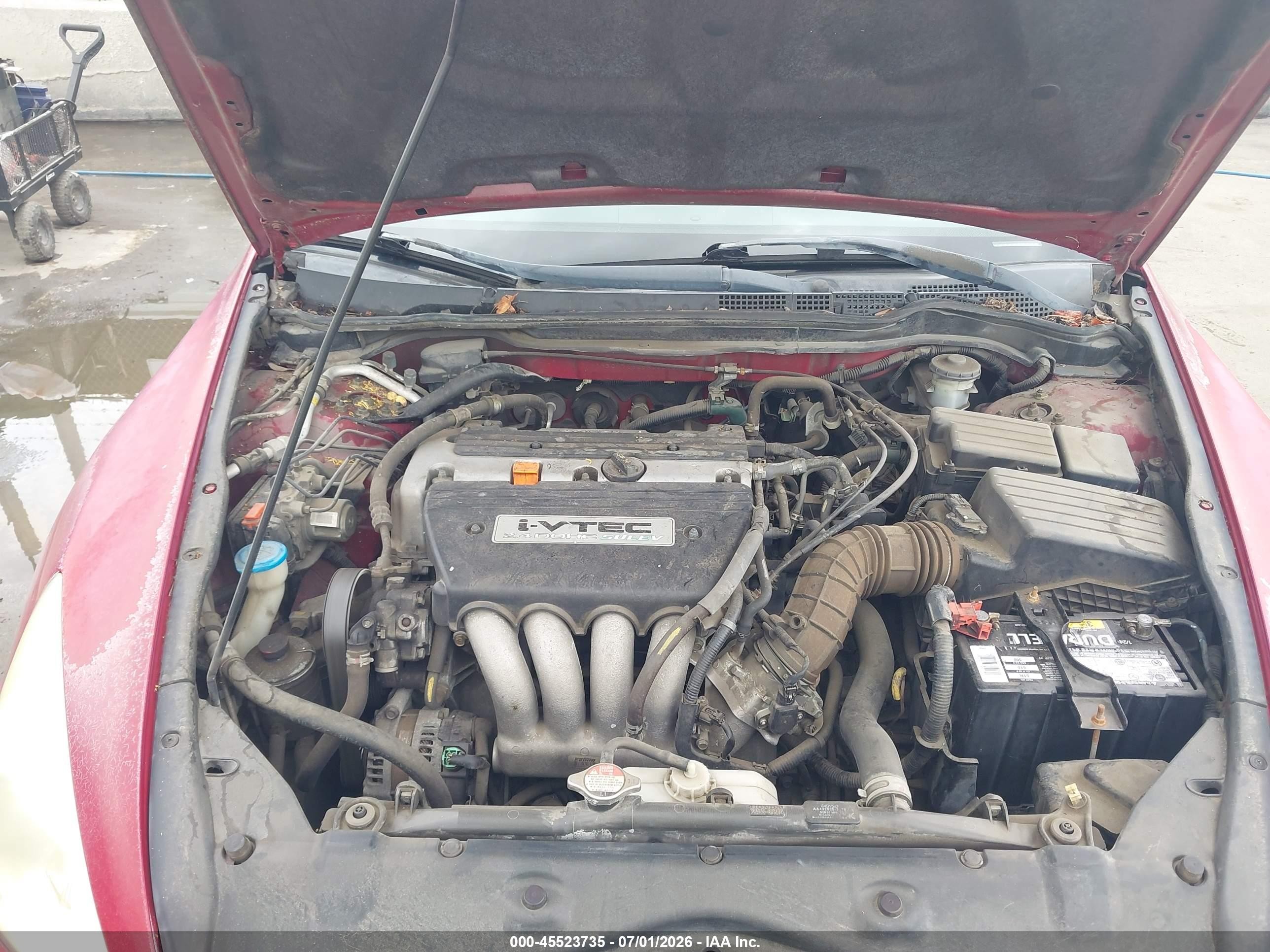 2005 Honda Accord 2.4 Ex Red vin: 1HGCM72625A003738