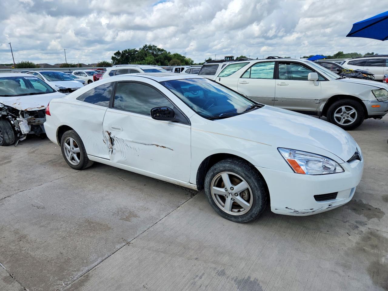 2003 Honda Accord Ex White vin: 1HGCM72633A028578
