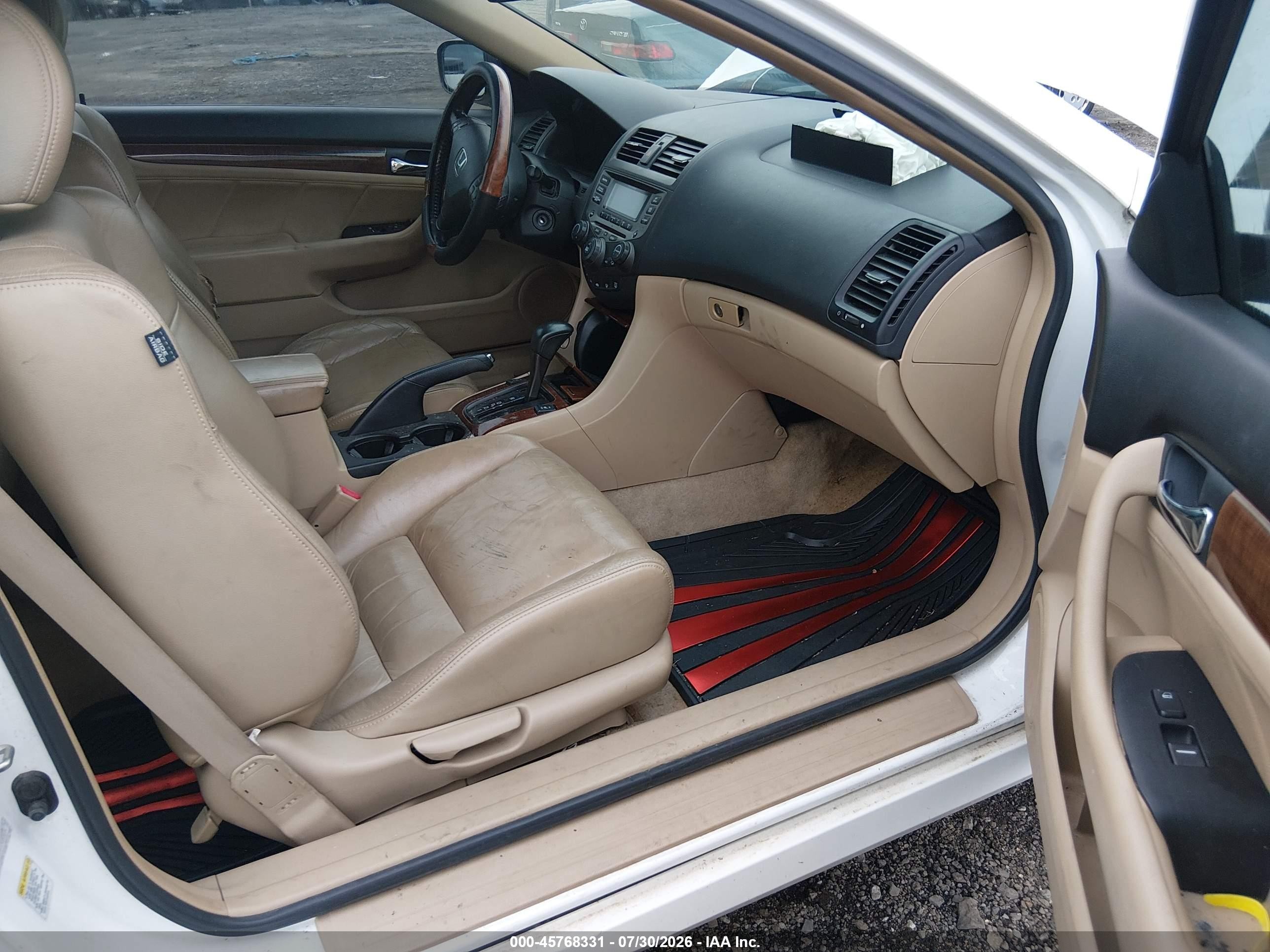 2007 Honda Accord 2.4 Ex White vin: 1HGCM72637A005694