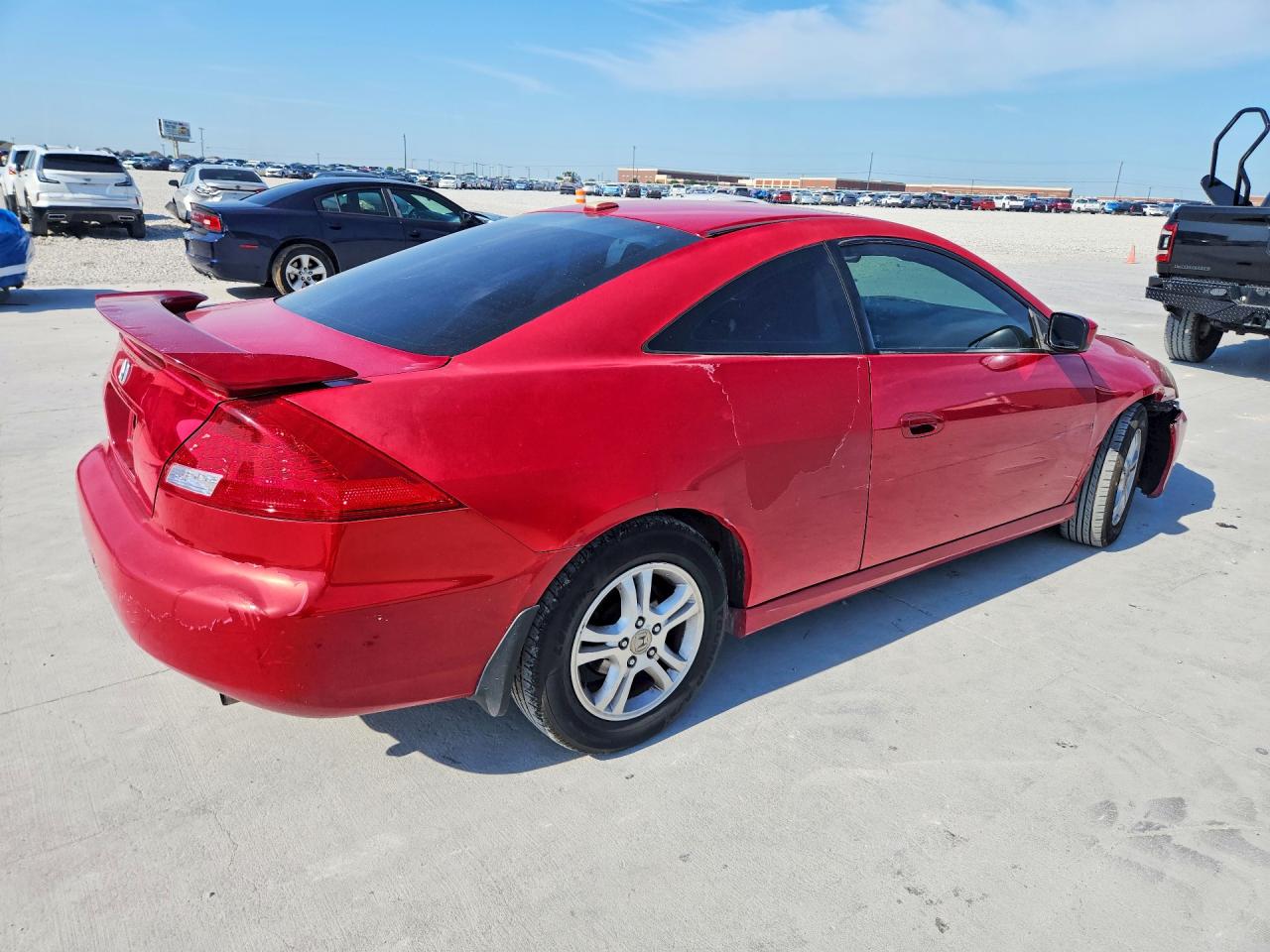 2007 Honda Accord Red vin: 1HGCM72637A005985
