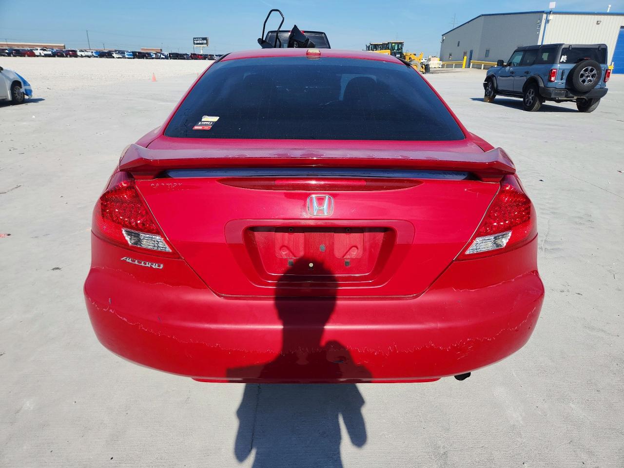 2007 Honda Accord Red vin: 1HGCM72637A005985
