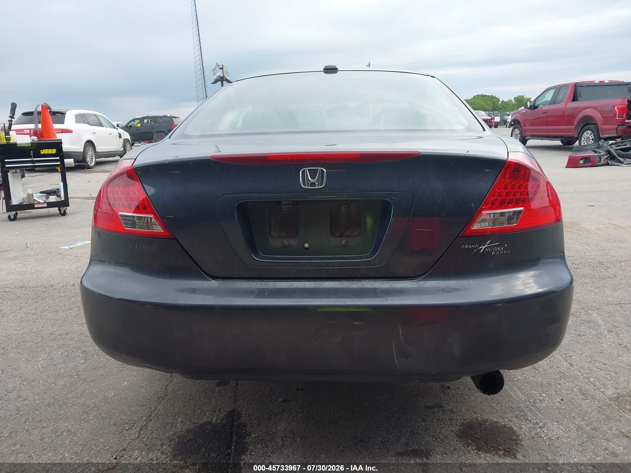 2007 Honda Accord 2.4 Ex Серый vin: 1HGCM72637A009535