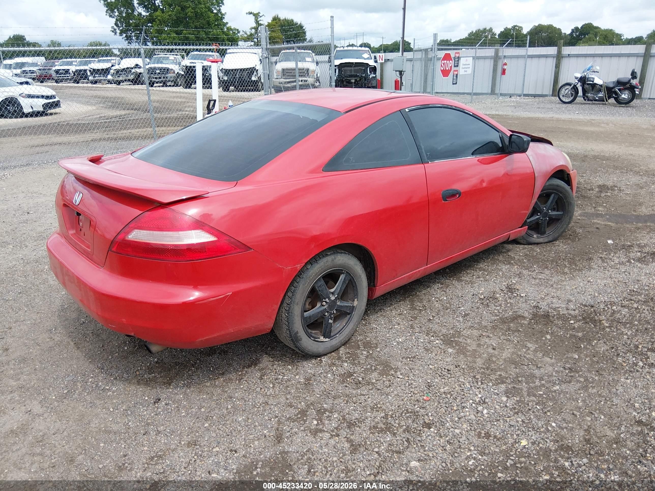 2003 Honda Accord 2.4 Ex Красный vin: 1HGCM72643A007111