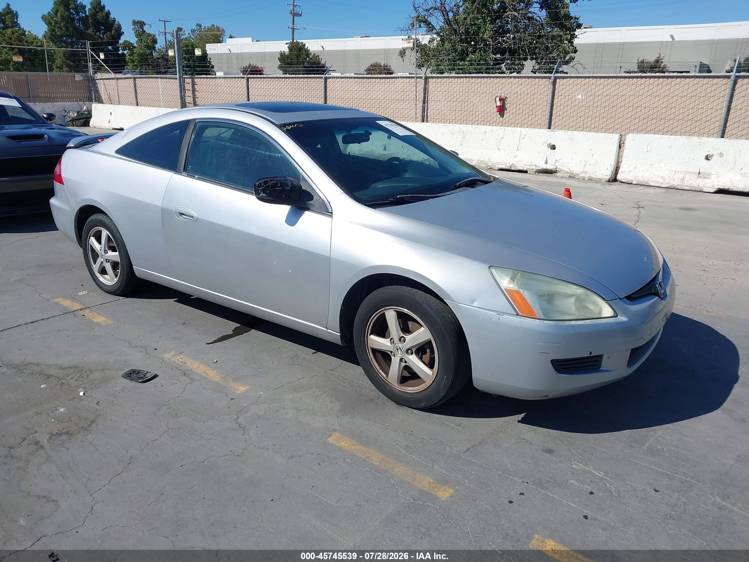 2003 Honda Accord 2.4 Ex Серебряный vin: 1HGCM72643A030565