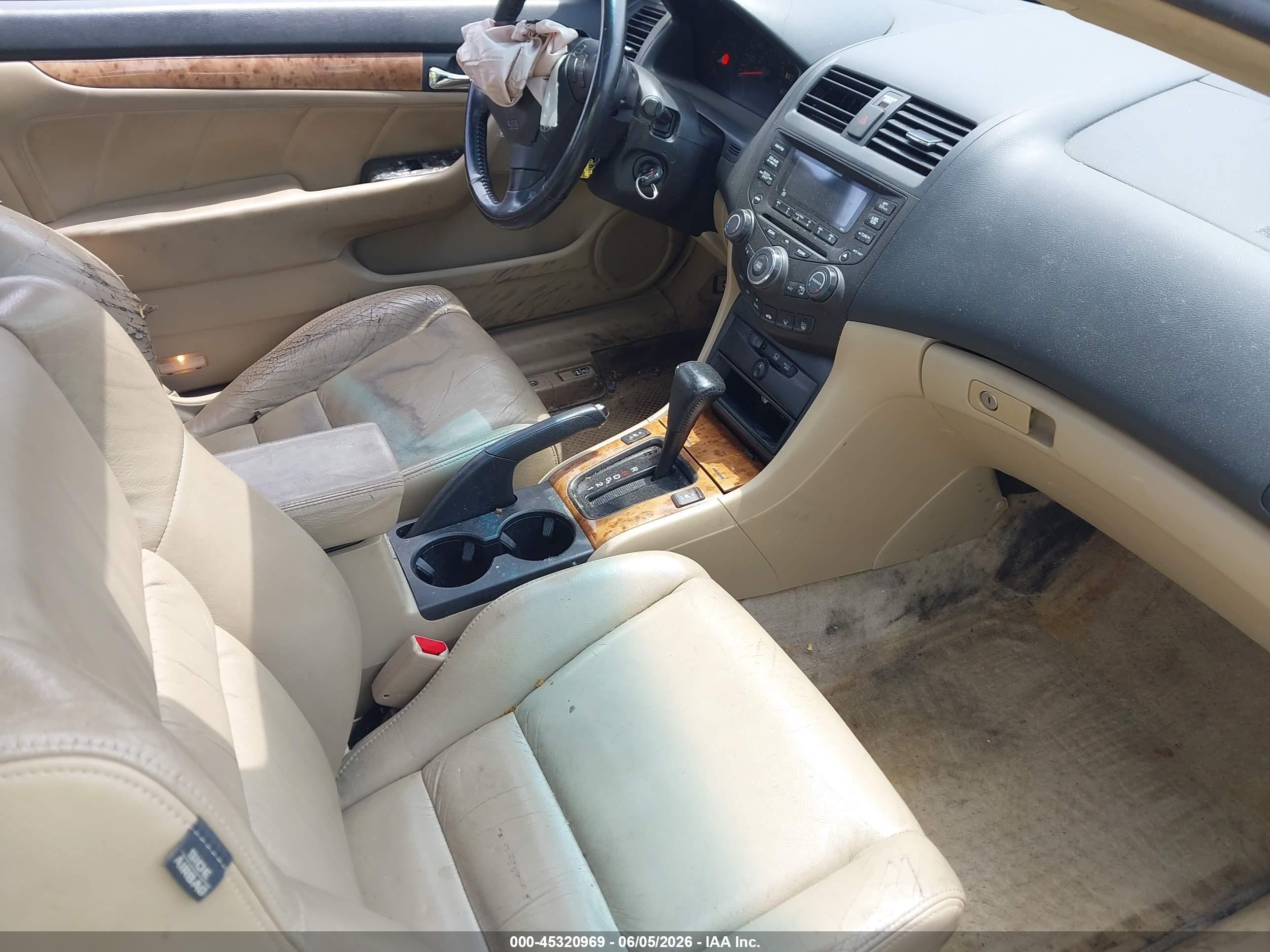 2005 Honda Accord 2.4 Ex White vin: 1HGCM72645A016815