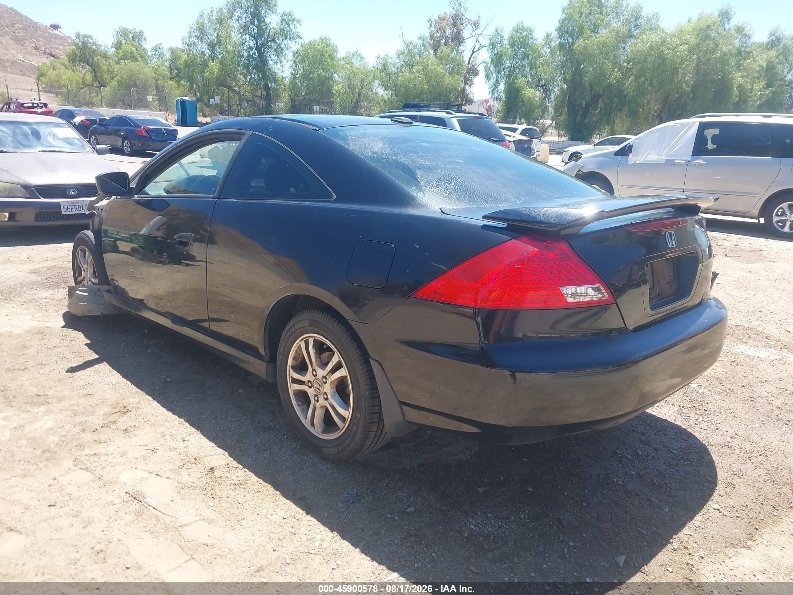 2007 Honda Accord 2.4 Ex Черный vin: 1HGCM72657A012453