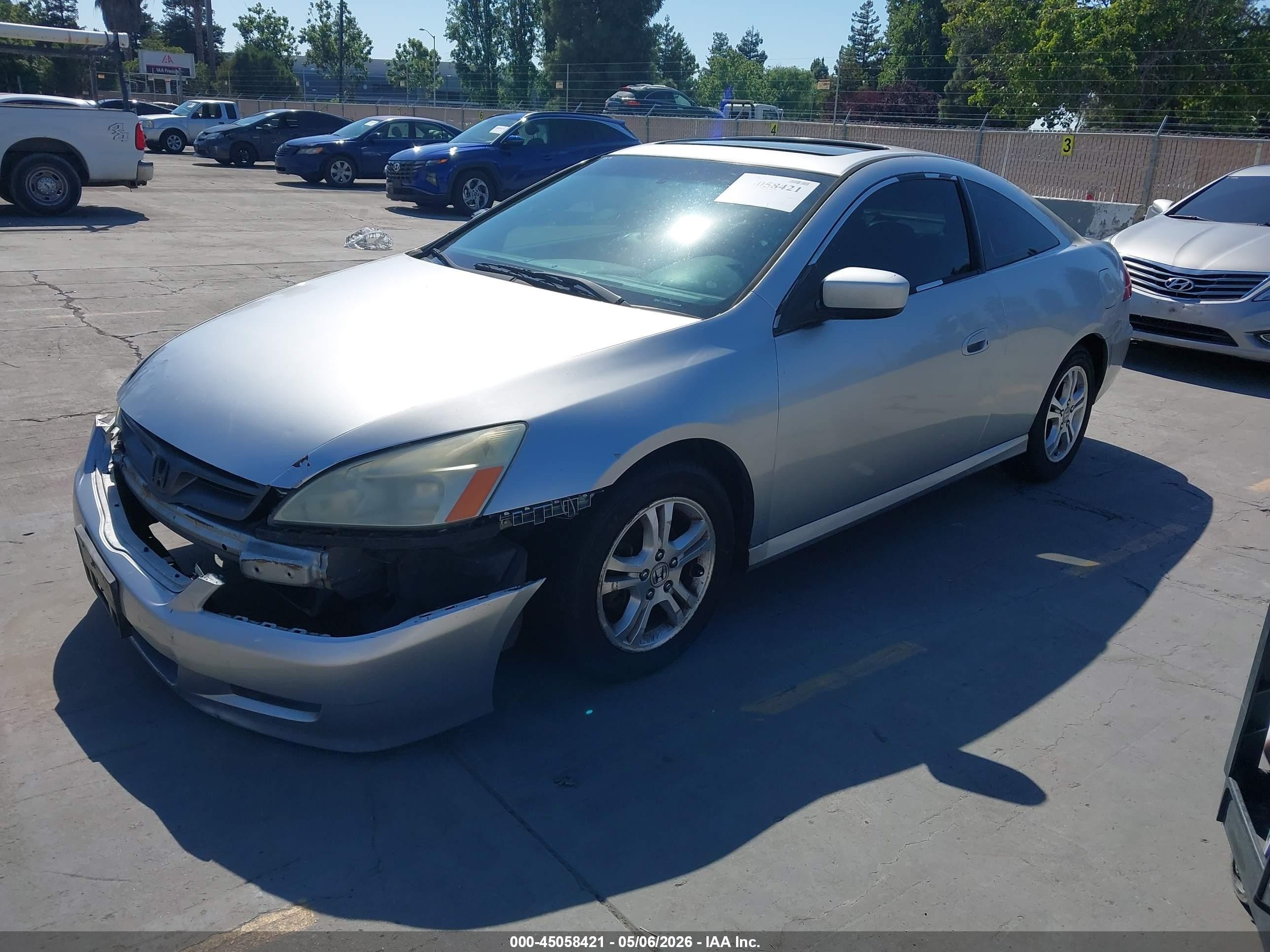 2006 Honda Accord 2.4 Ex Gray vin: 1HGCM72666A016414