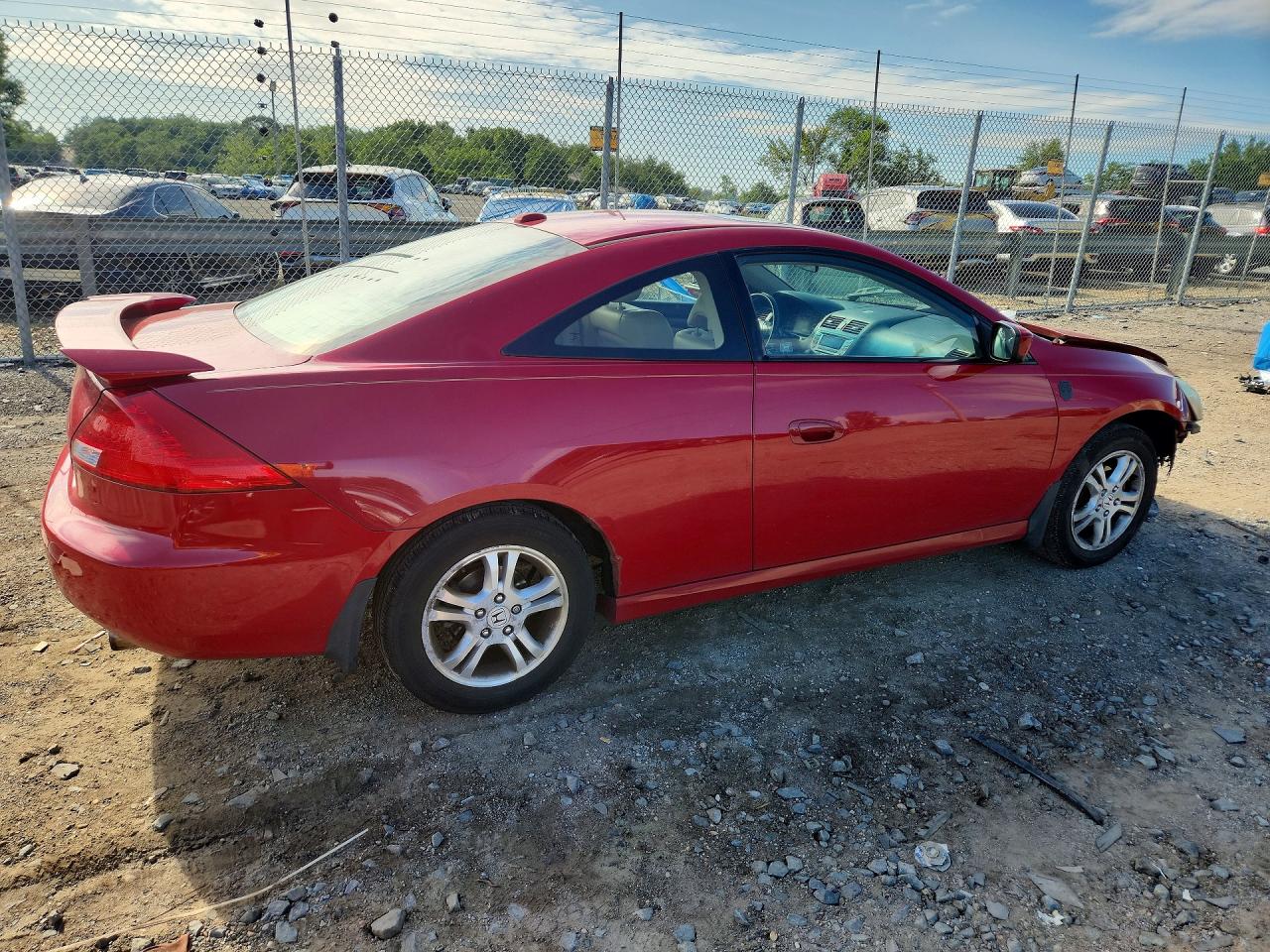 2007 Honda Accord Ex Red vin: 1HGCM72667A007150