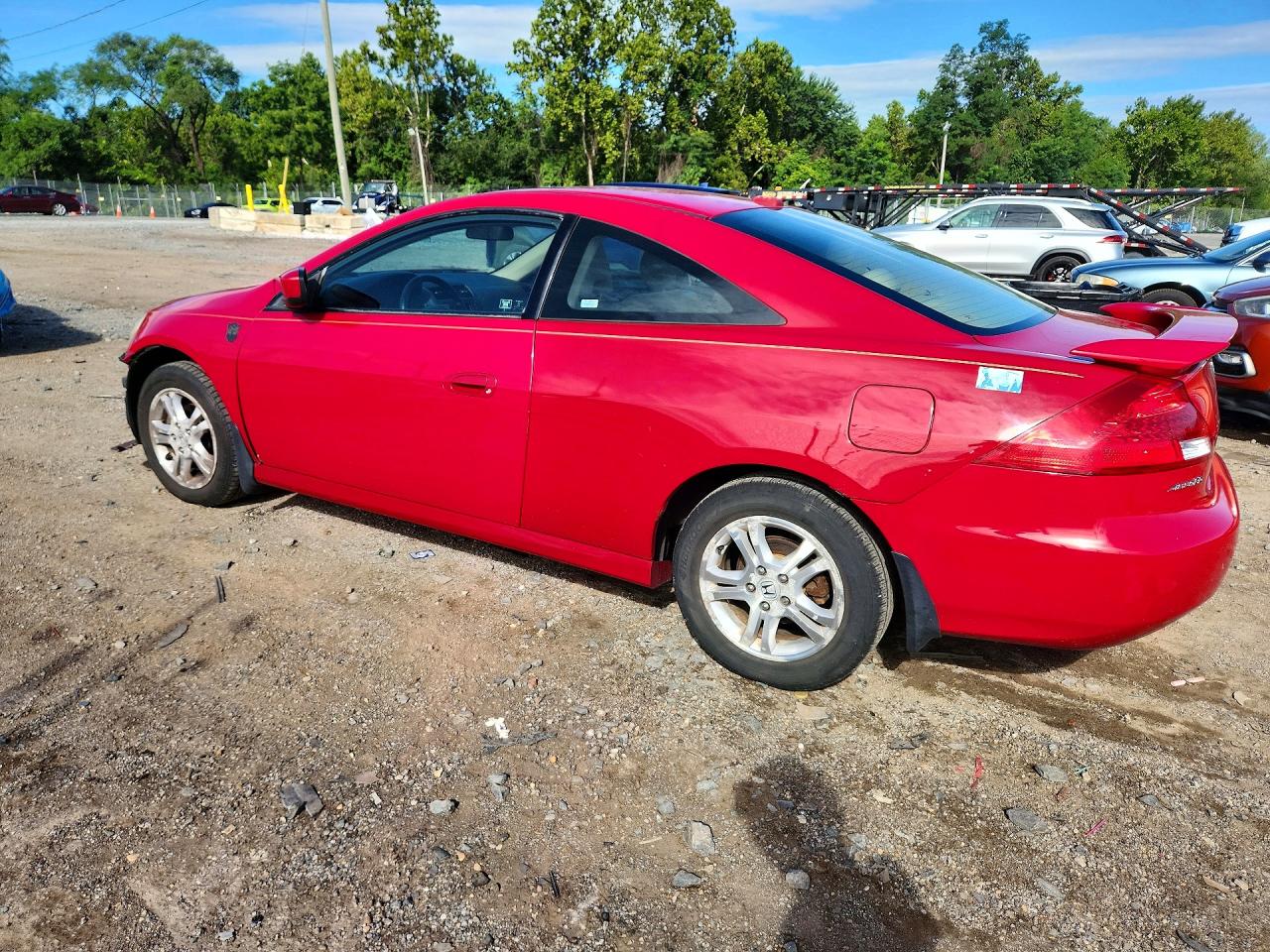 2007 Honda Accord Ex Red vin: 1HGCM72667A007150