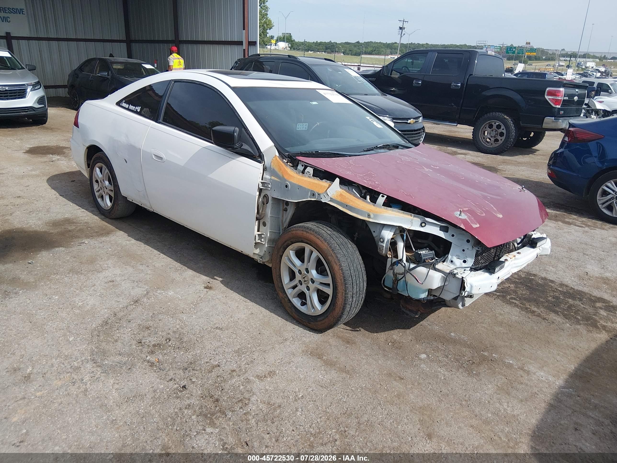 2007 Honda Accord 2.4 Ex White vin: 1HGCM72667A009769