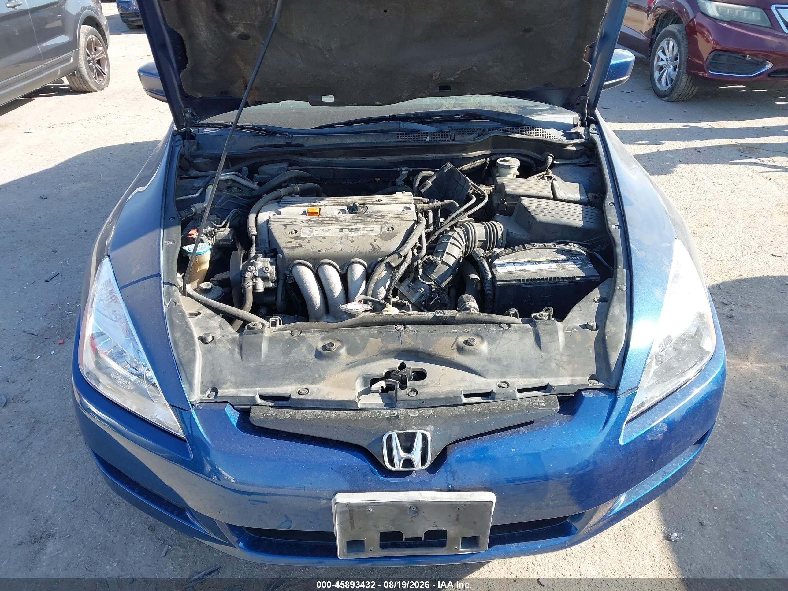 2003 Honda Accord 2.4 Ex Blue vin: 1HGCM72673A001710