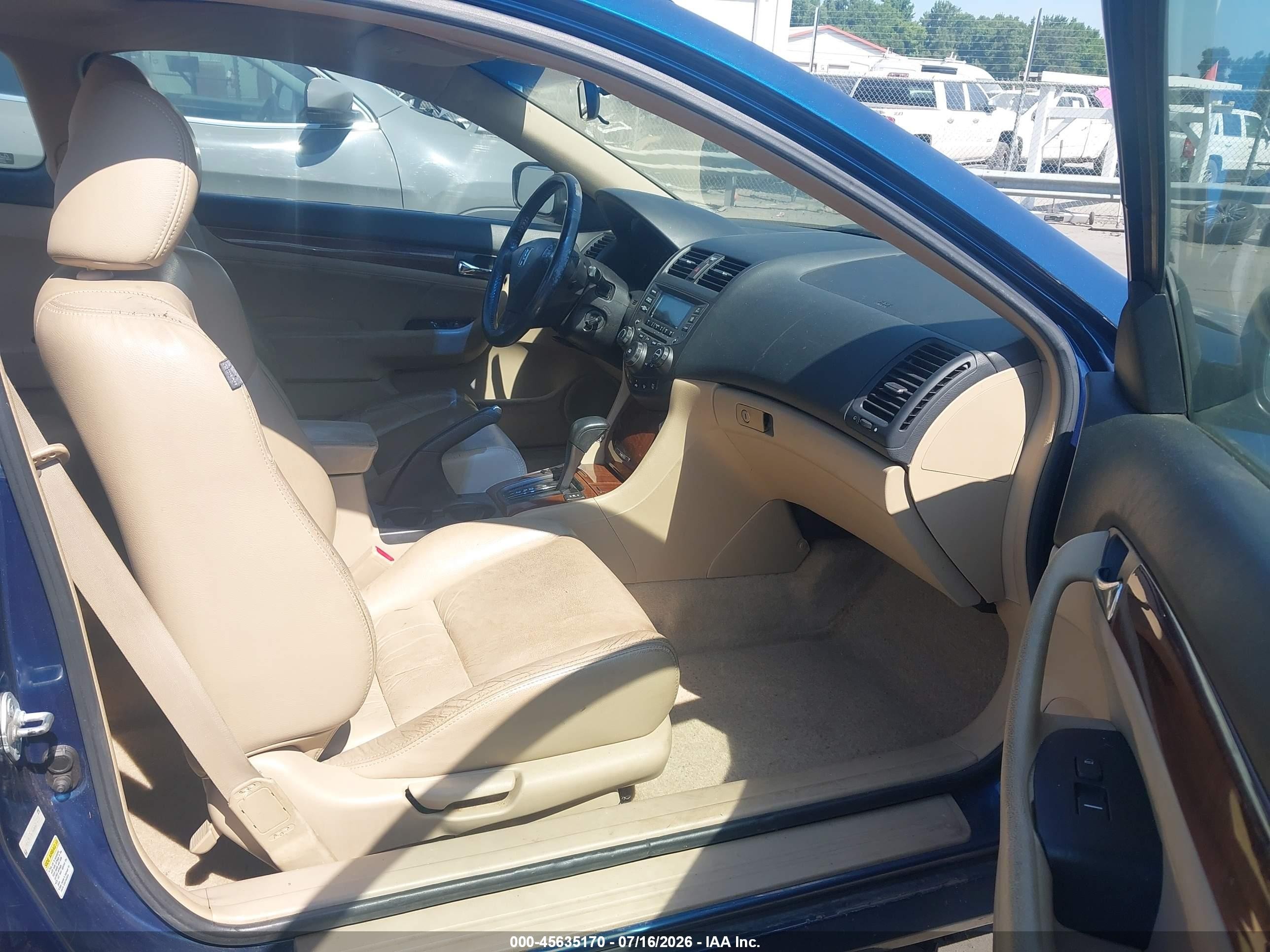 2006 Honda Accord 2.4 Ex Blue vin: 1HGCM72676A001937